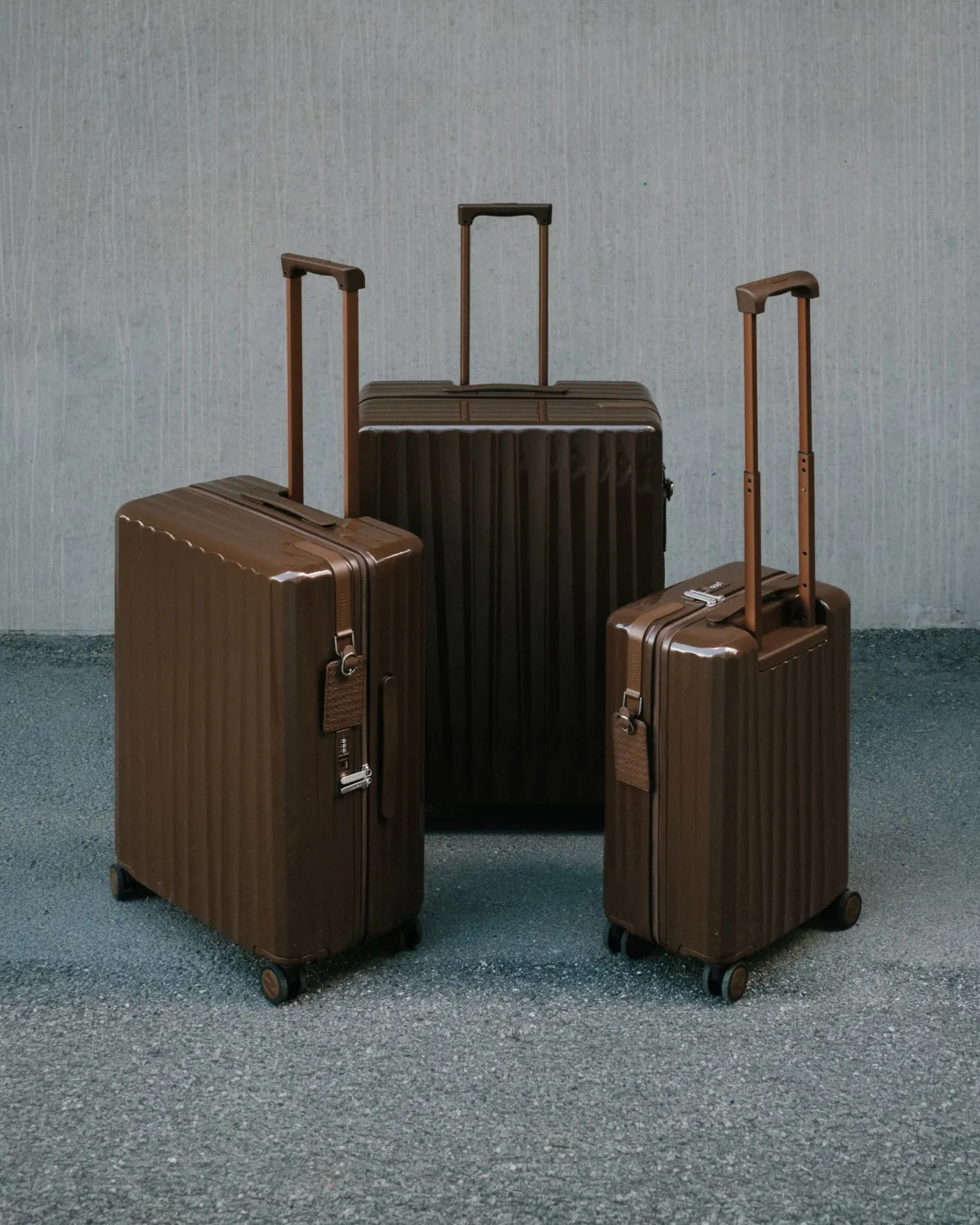 Nudient Bold set 3 valigie Cabin+M+L Chestnut Brown V2