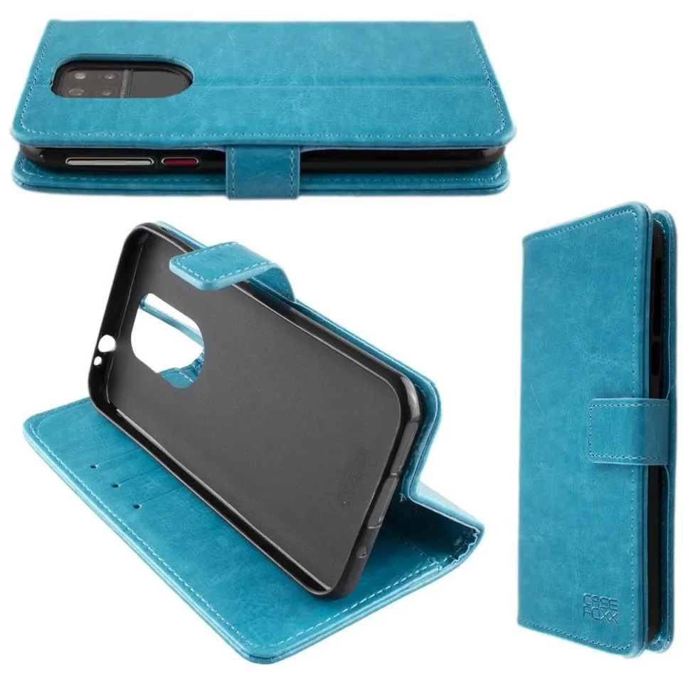 caseroxx Bookstyle Emporia Smart 5 custodia a libro azzurro chiaro carte