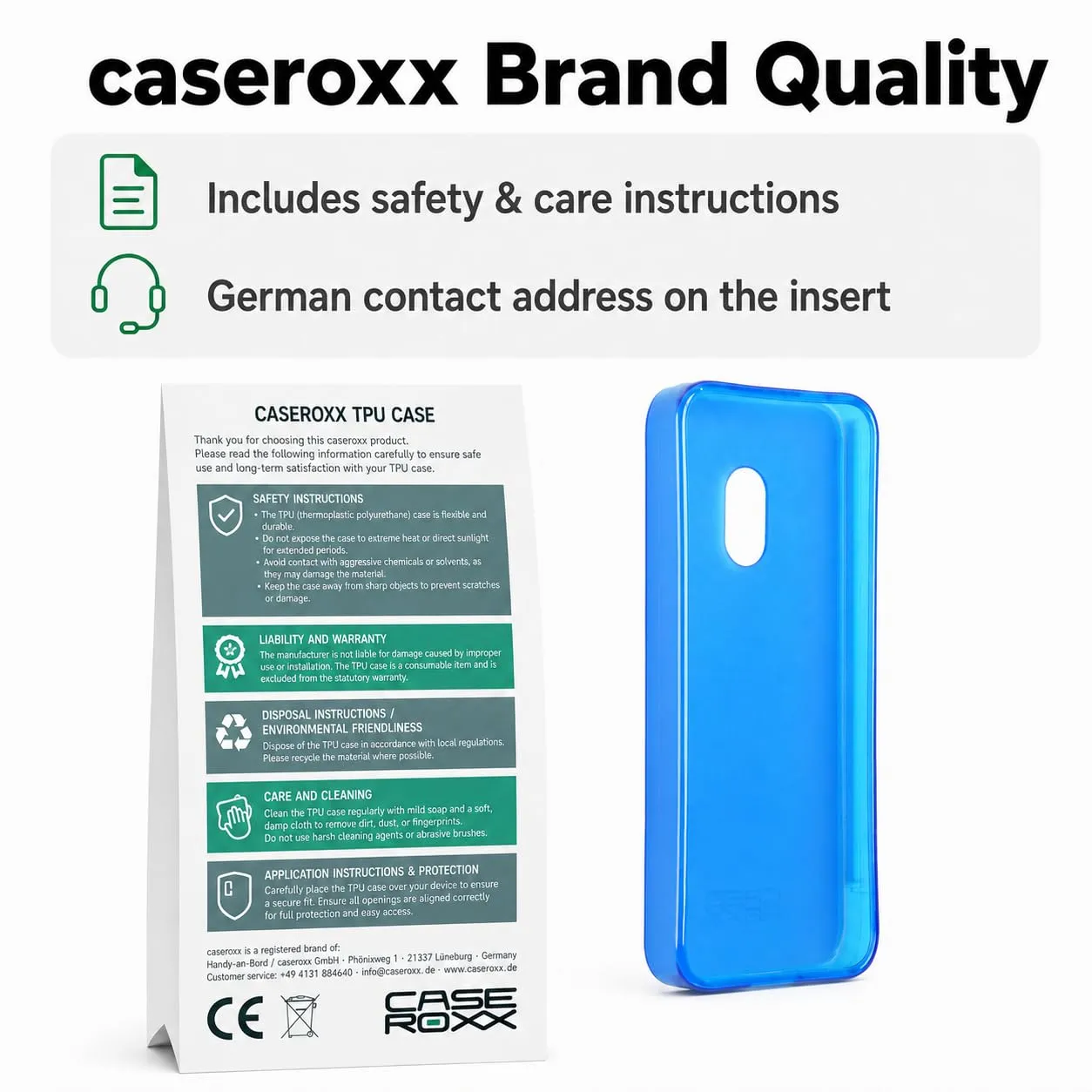 caseroxx TPU Custodia per Nokia 225 4G 2024 azzurro antiurto