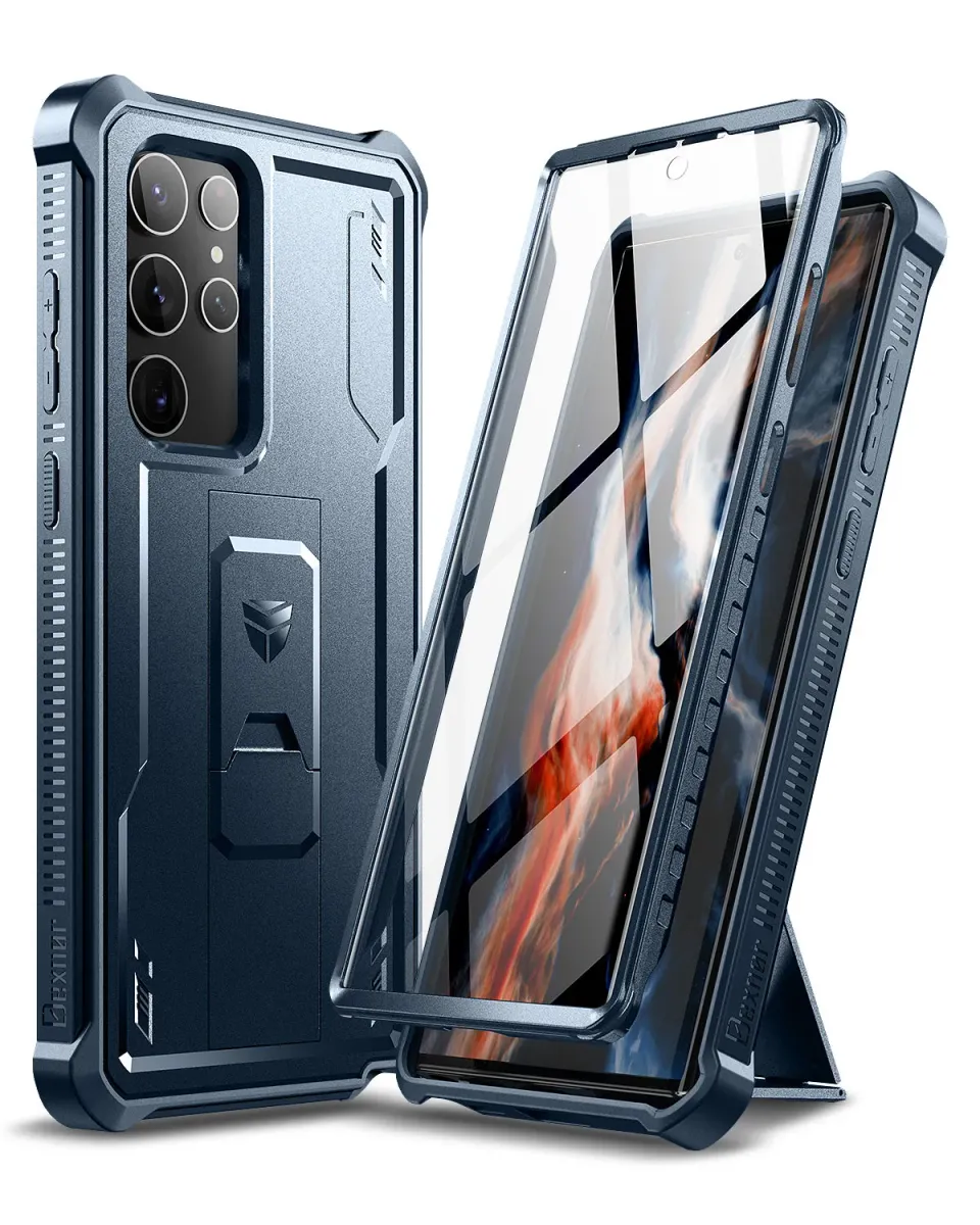 Dexnor Galaxy S22 Ultra cover rugged nera kickstand