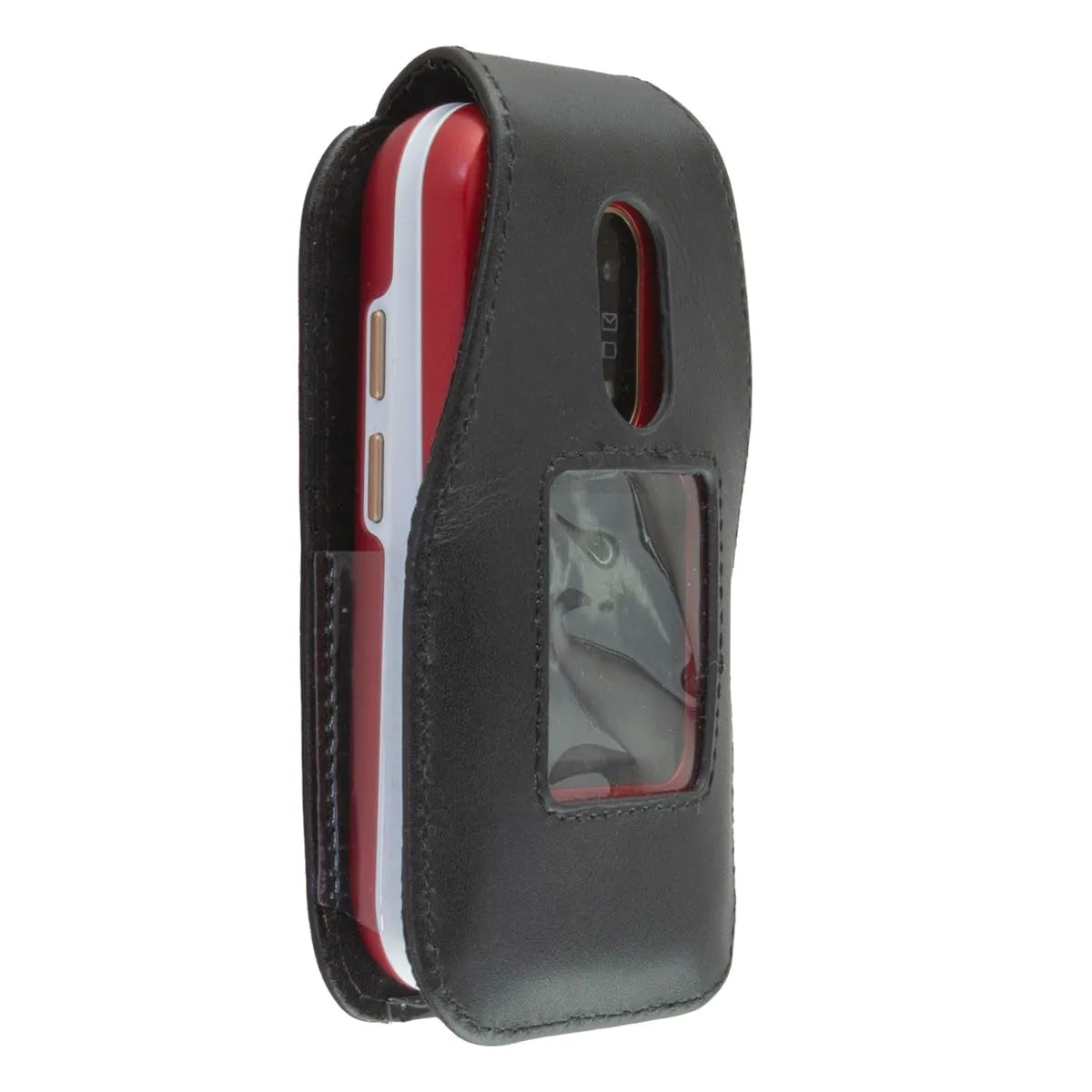 caseroxx Borsello Doro 6880 Pelle Nera Clip Cintura