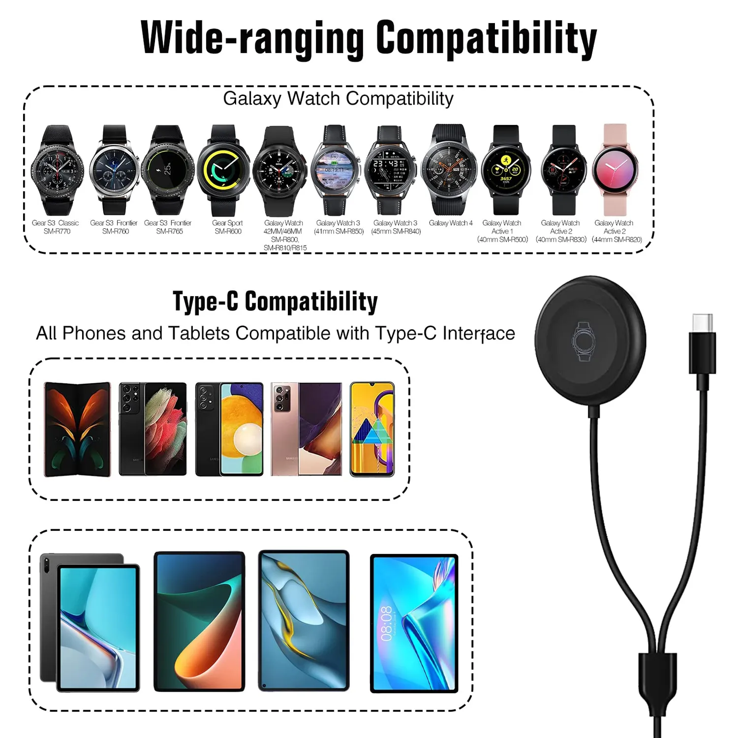 MoKo Caricatore Wireless 2 in 1 Samsung Watch telefono
