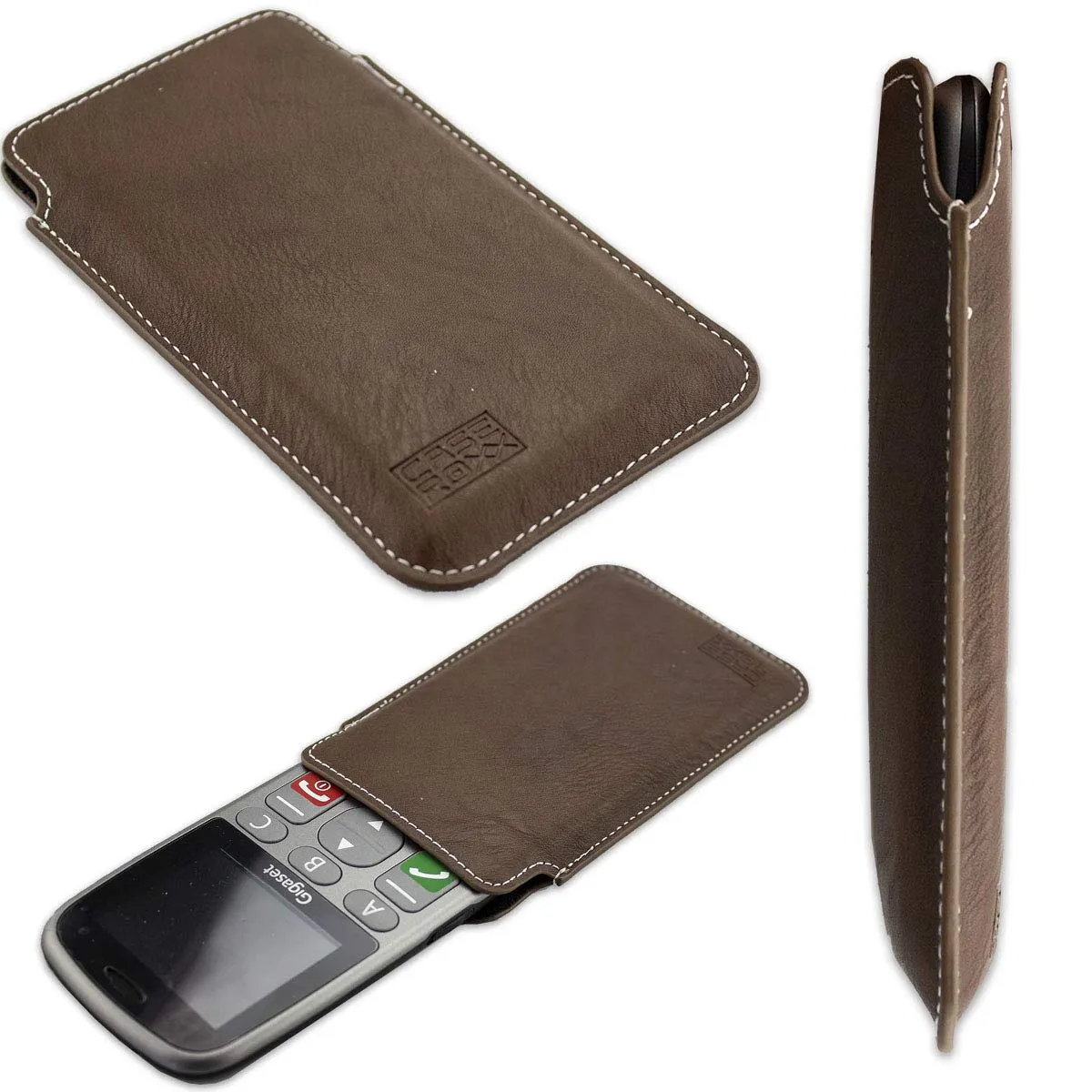 caseroxx Business-Line Gigaset GL390 borsa marrone