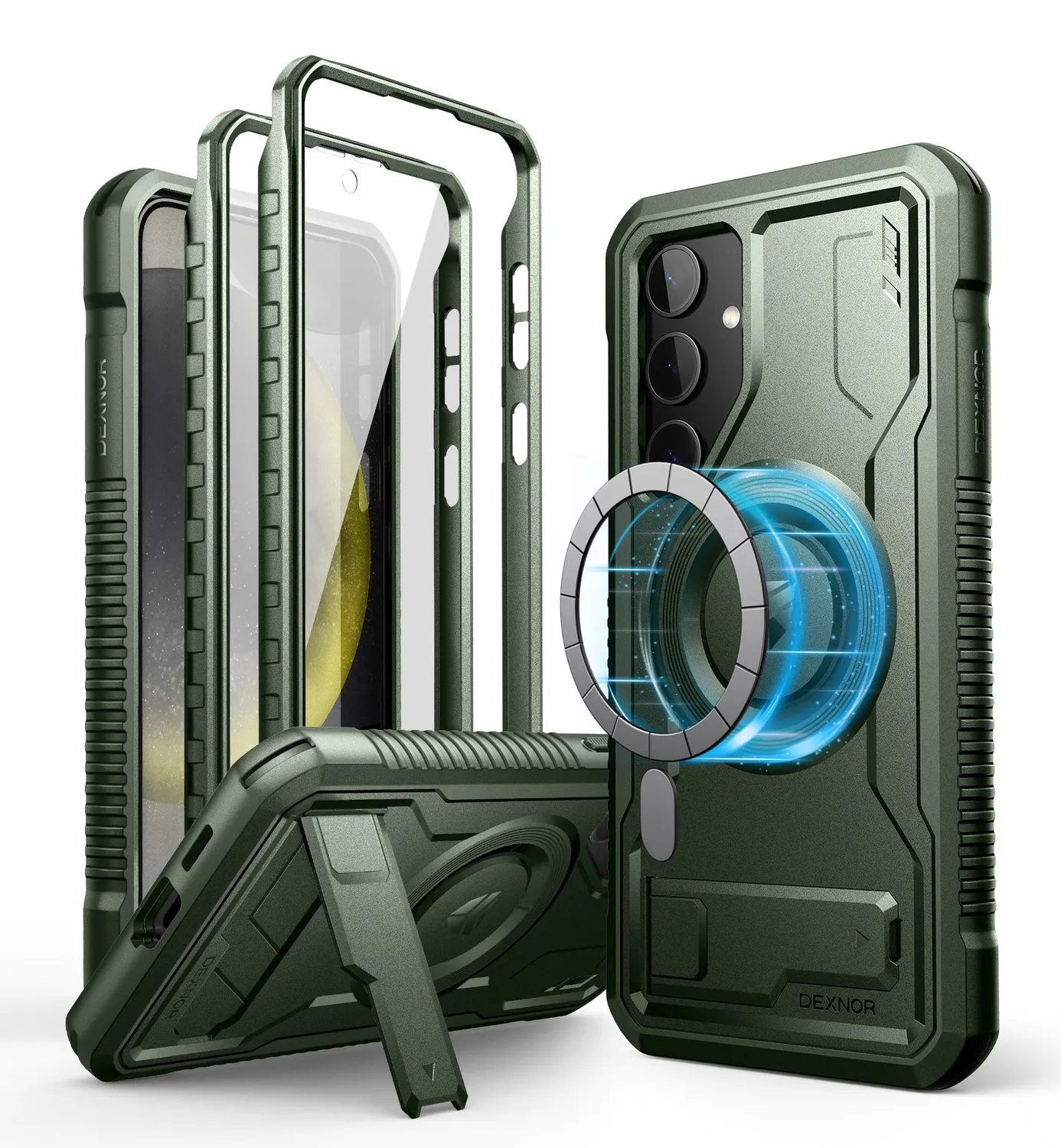 Dexnor Galaxy S24 Plus cover nera MagSafe con stand
