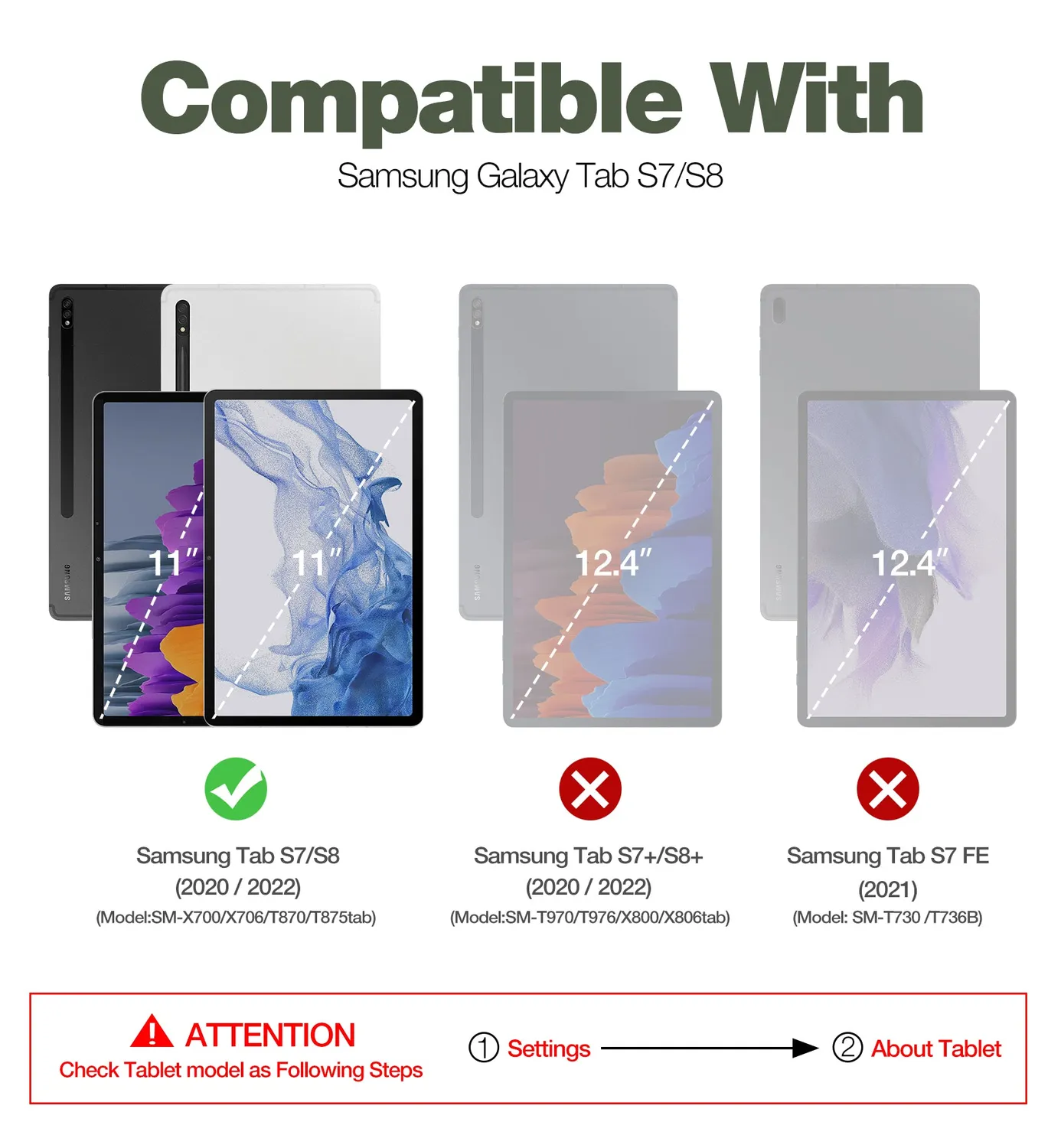 Dexnor Galaxy Tab S7 S8 11" cover nera rugged pennino