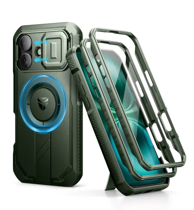 Dexnor iPhone 16 cover verde MagSafe antiurto