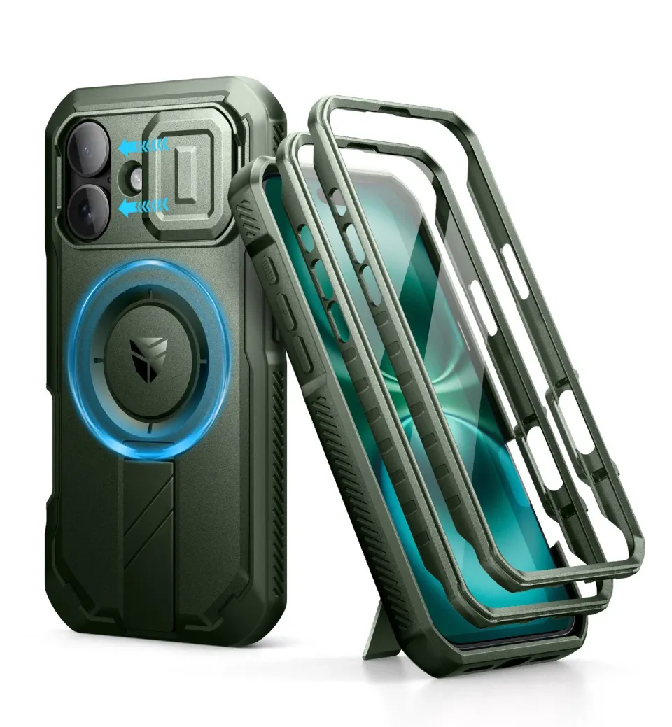 Dexnor iPhone 16 cover verde MagSafe antiurto