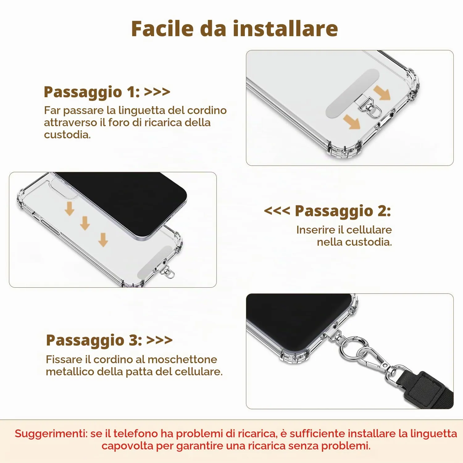 MoKo Laccio Cellulare Tracolla Nero con Portafoglio RFID