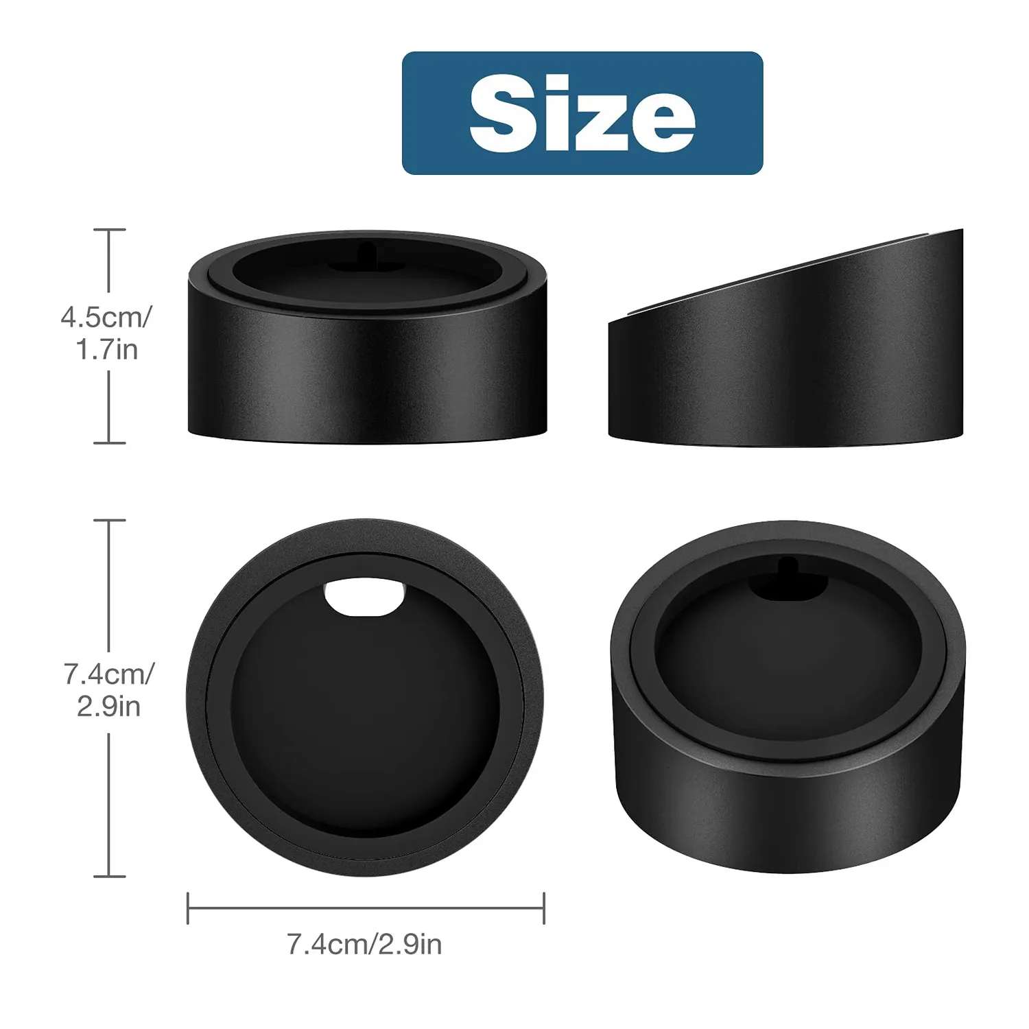 MoKo Supporto iPhone 12 Base Alluminio Nero Magnetico