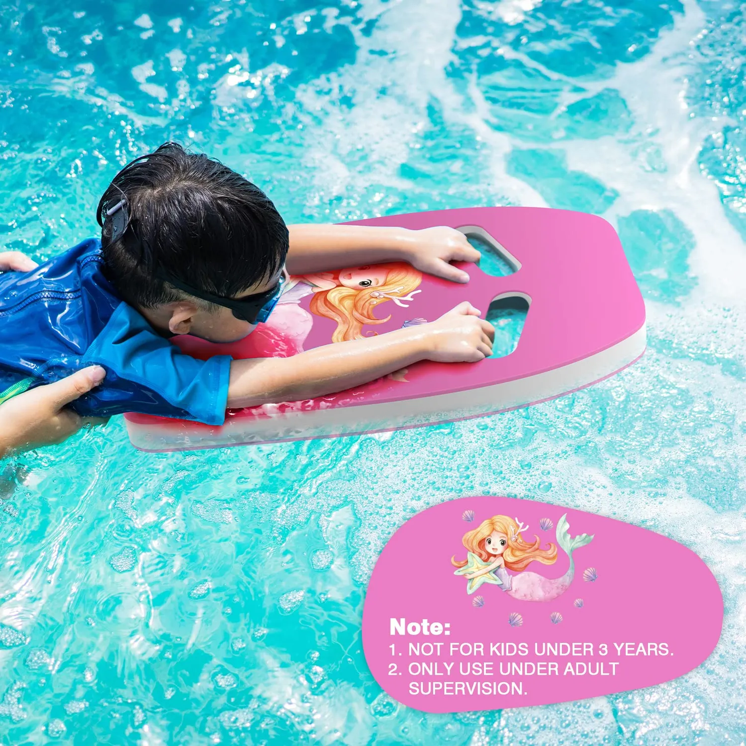 MoKo tavoletta nuoto bambini PE medusa rosa