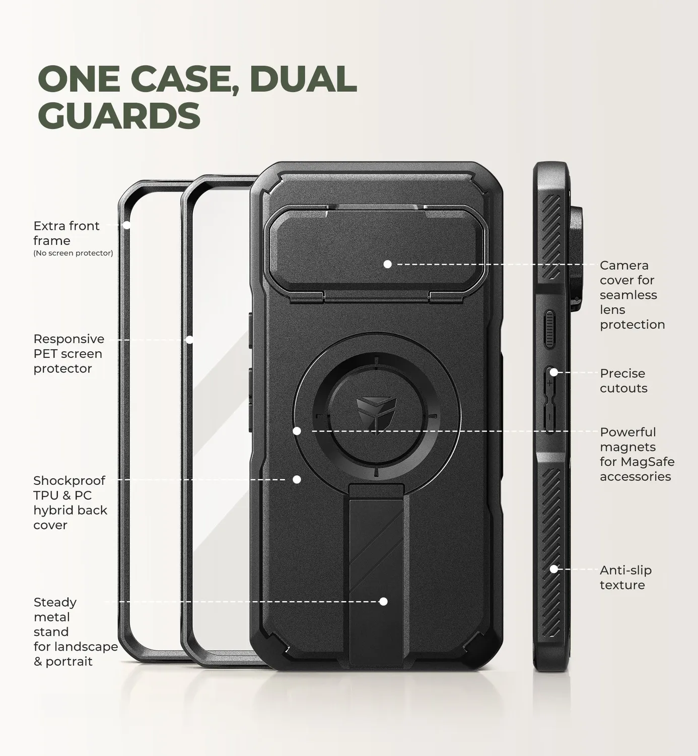 Dexnor Pixel 11 Pro XL custodia magnetica nera antiurto