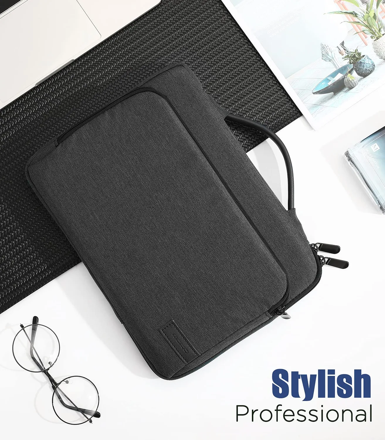 MoKo Borsa Tablet 9-11 Pollici Manico Nero Grigio