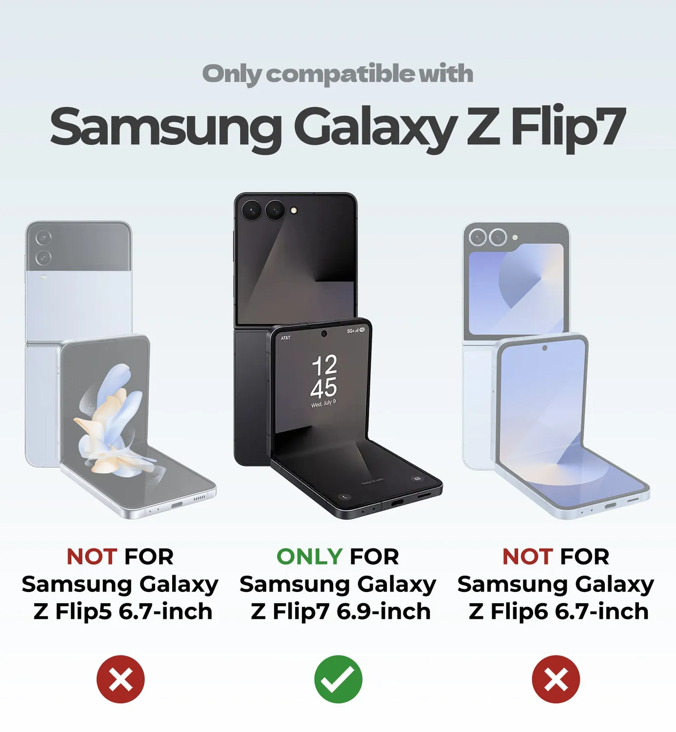 Dexnor Galaxy Z Flip 7 cover nera anturto cerniera