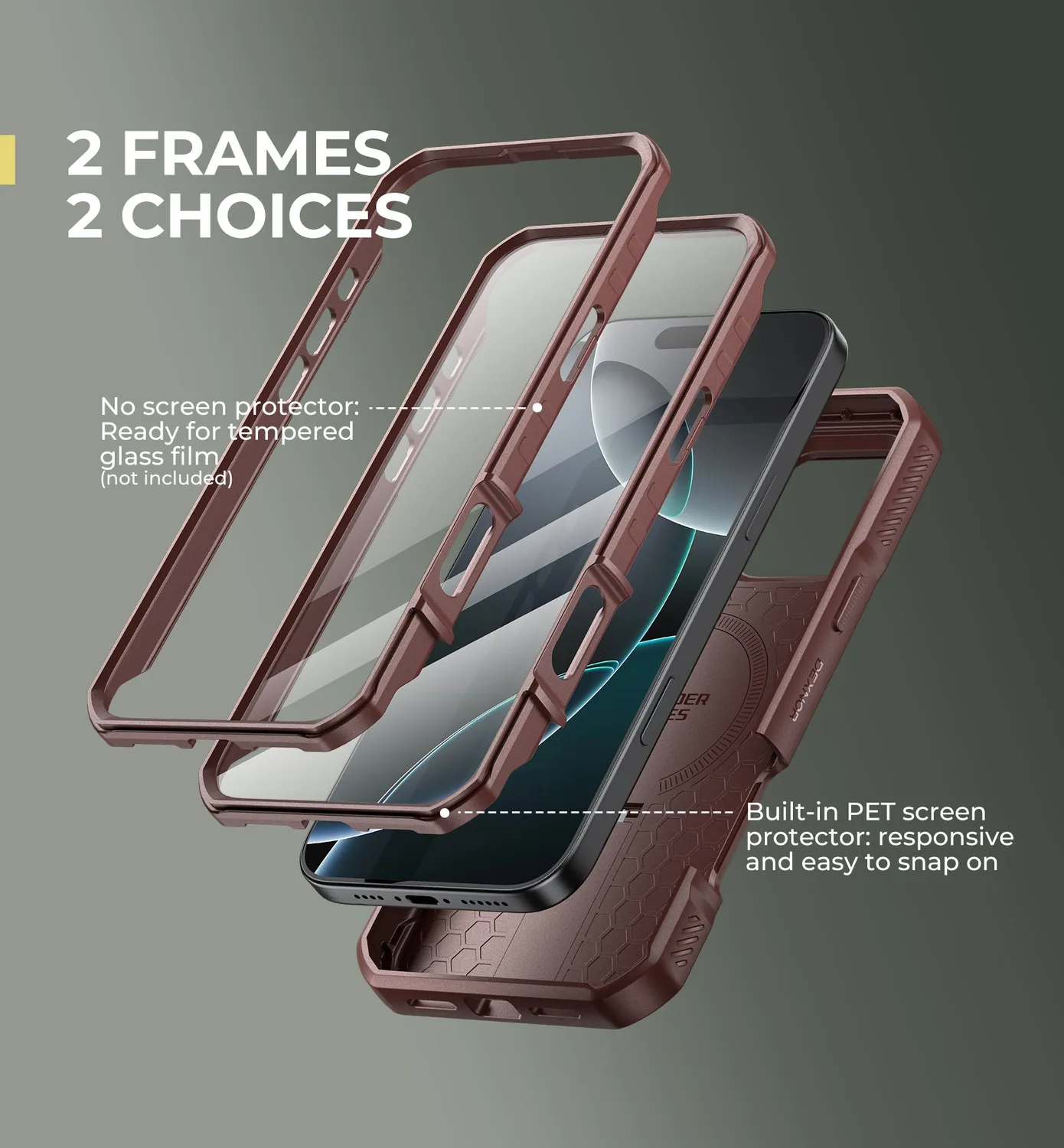 Dexnor iPhone 16 Pro Max cover rossa MagSafe antiurto