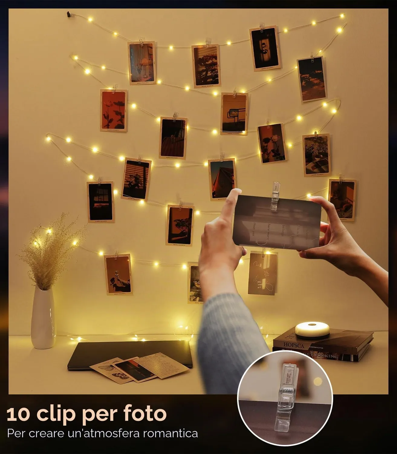 MoKo Luci Stringa Campeggio Ricaricabili Gialle
