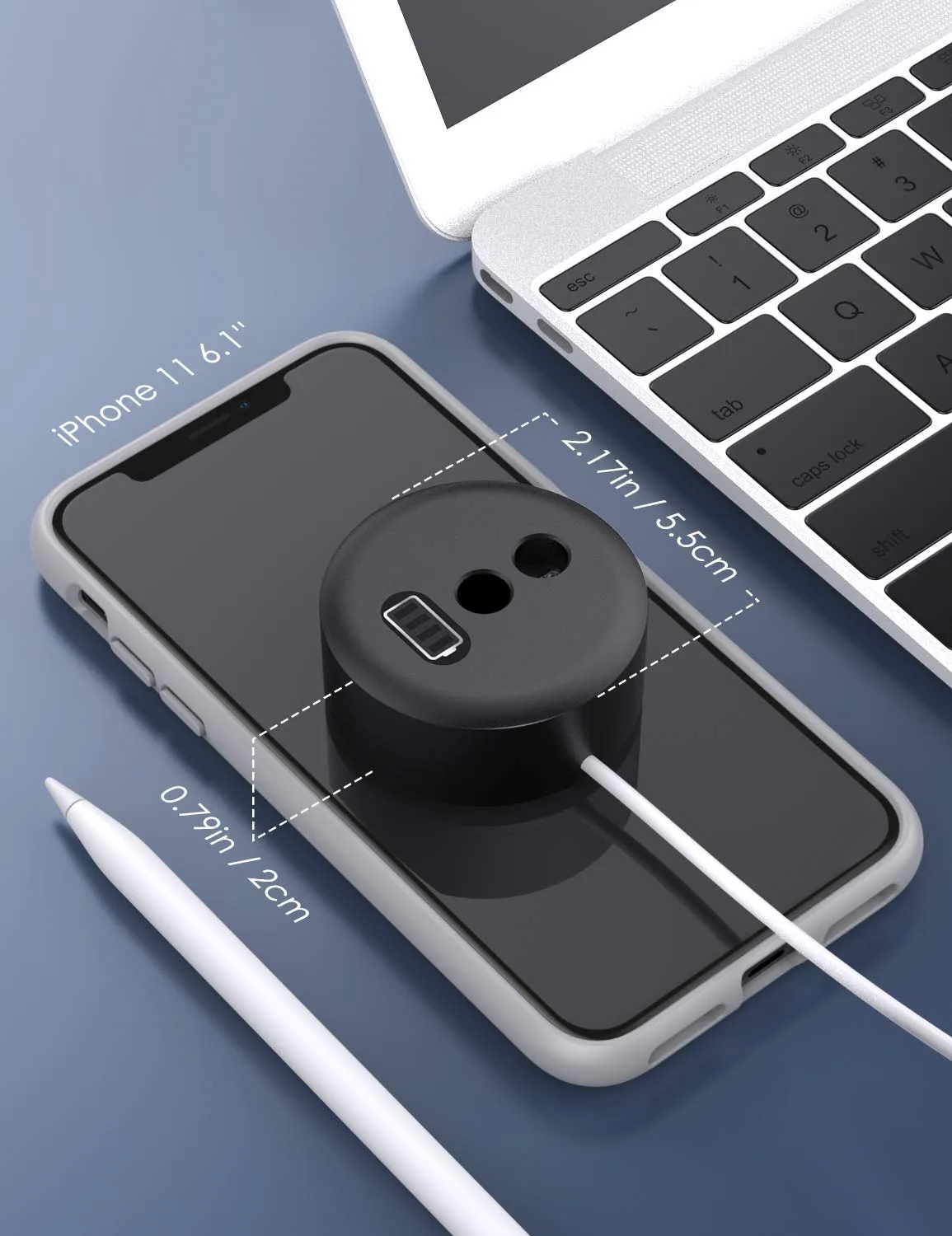 MoKo Apple Pencil 1 base ricarica alluminio nera