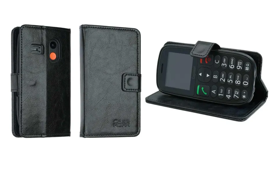 caseroxx Bookstyle Gigaset GL395 custodia nero portafoglio