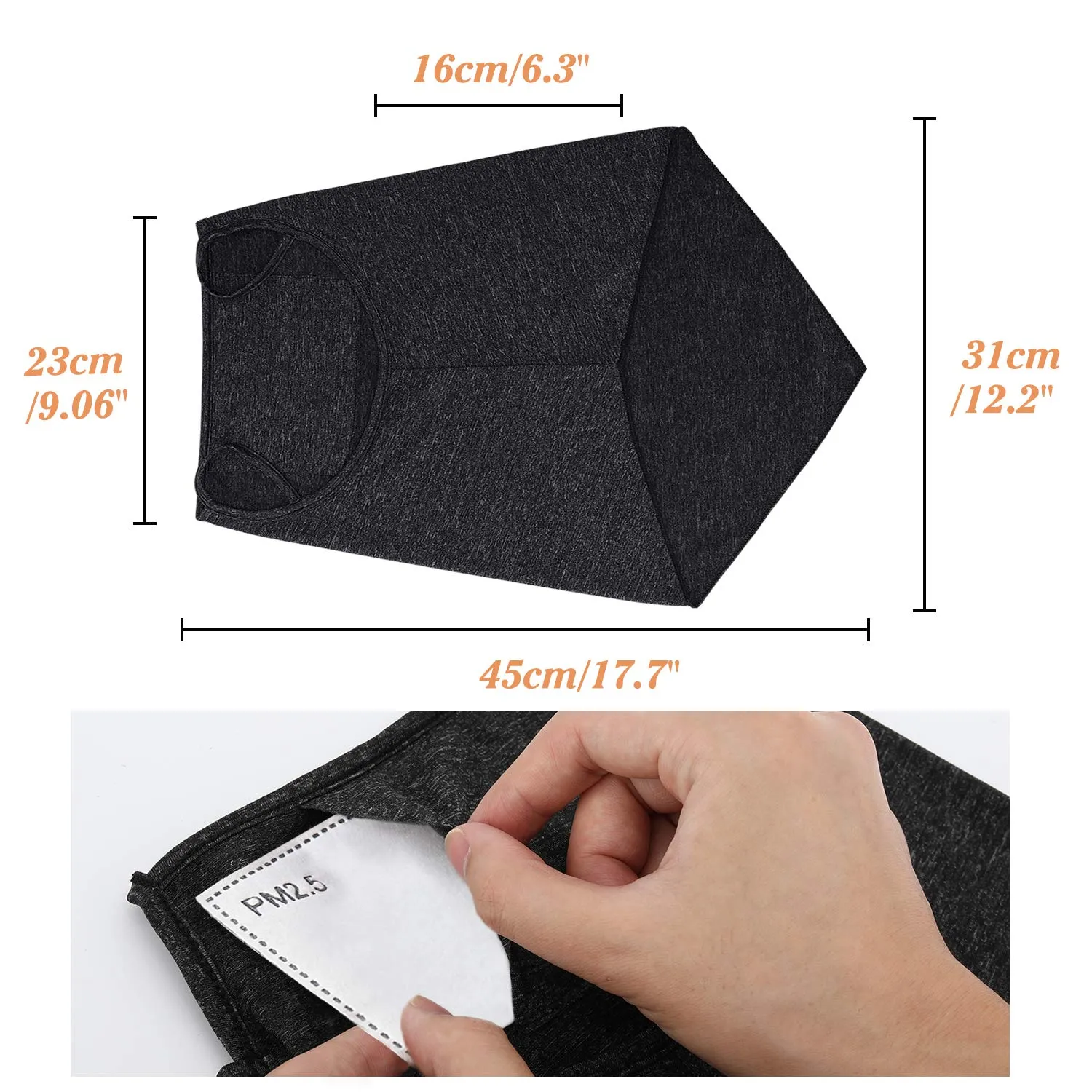 MoKo Bandana Copriviso Microfibra 3 Pz Reggiorecchie Sole