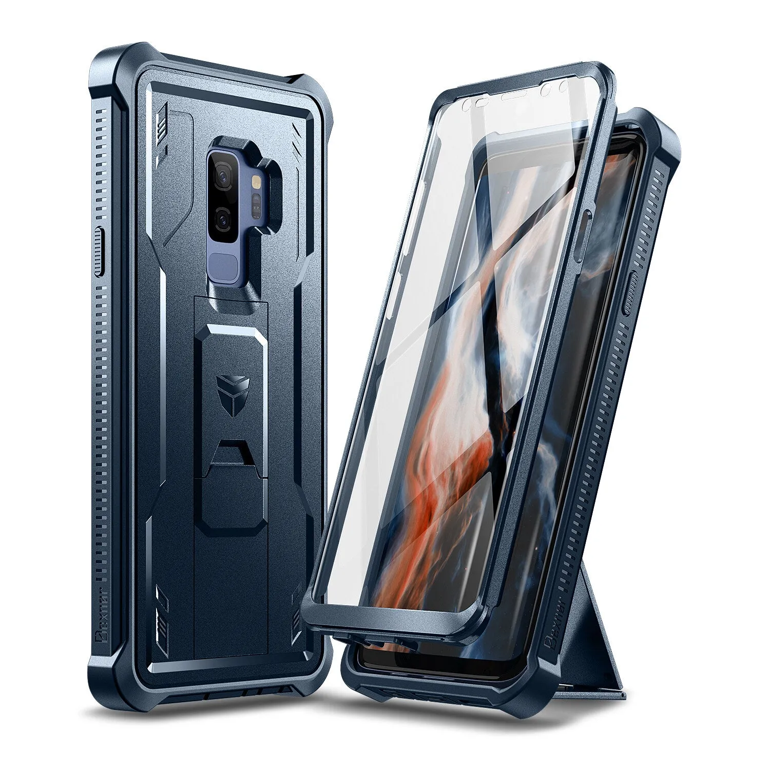 Dexnor Galaxy S9 Plus custodia nera rugged antiurto