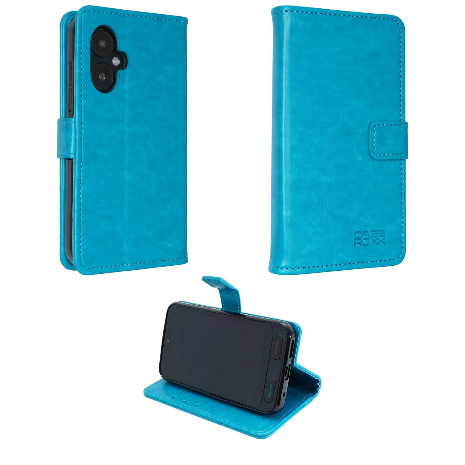 caseroxx custodia SPC Zeus 2 portafoglio azzurra carte