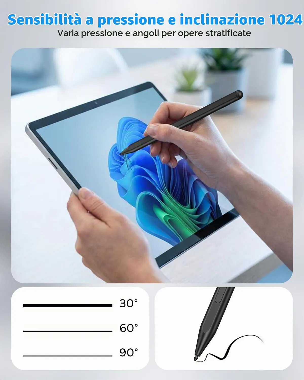 MoKo Surface Pro penna stylus Type-C 1024 livelli