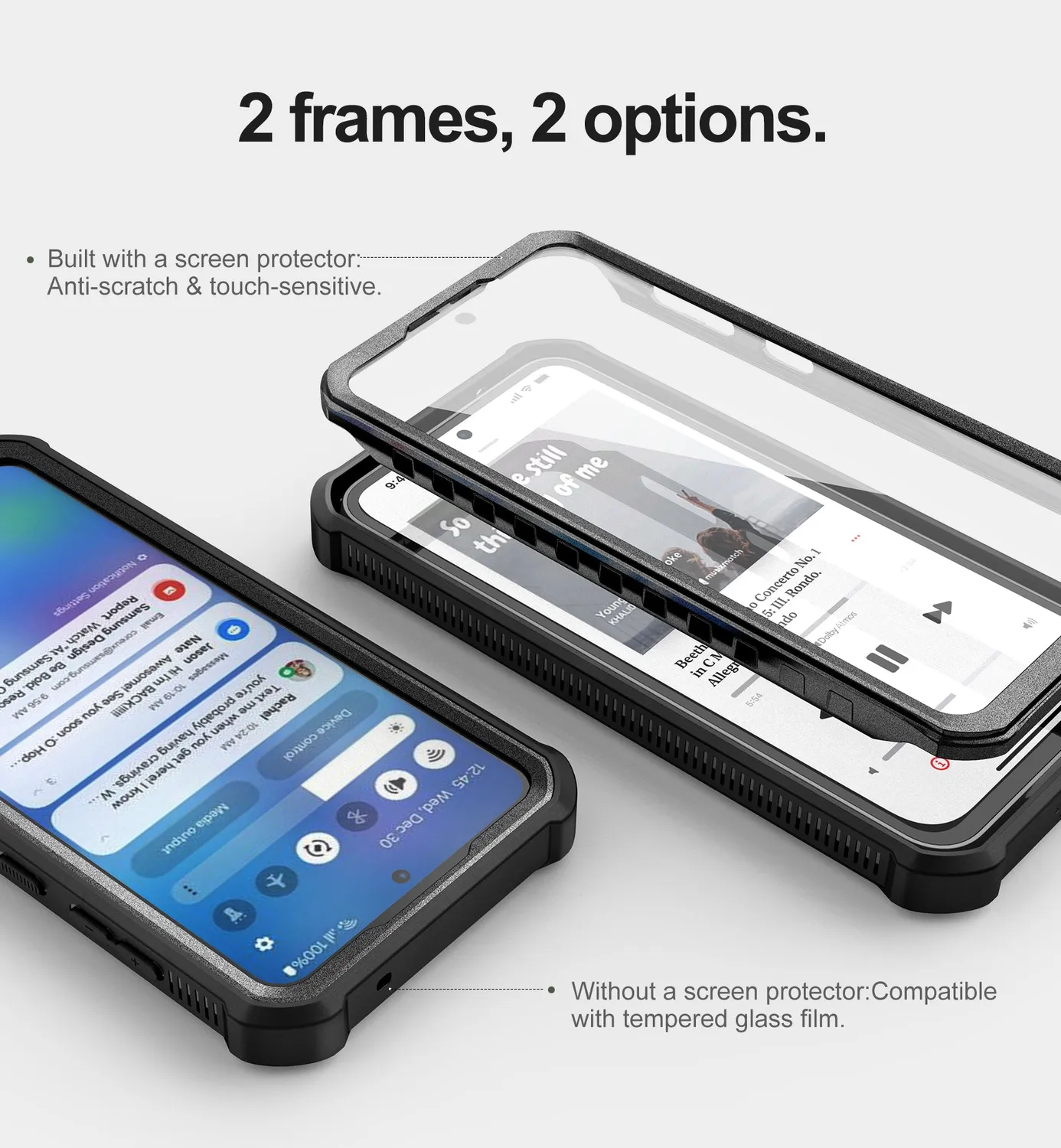 Dexnor per Galaxy S23 FE cover nera con pellicole