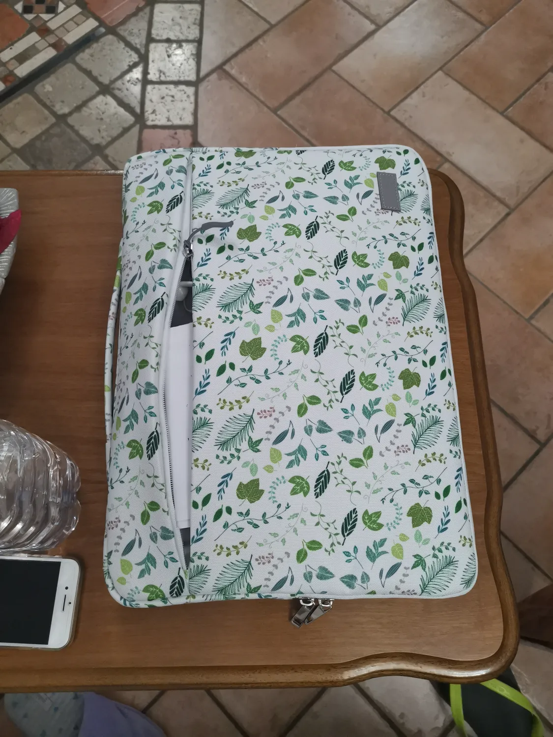 MoKo Borsa Laptop 13,3" Marmo con Maniglia e Tasca
