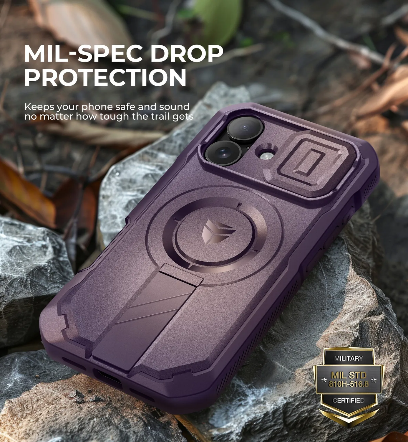 Dexnor iPhone 16 cover MagSafe viola antiurto