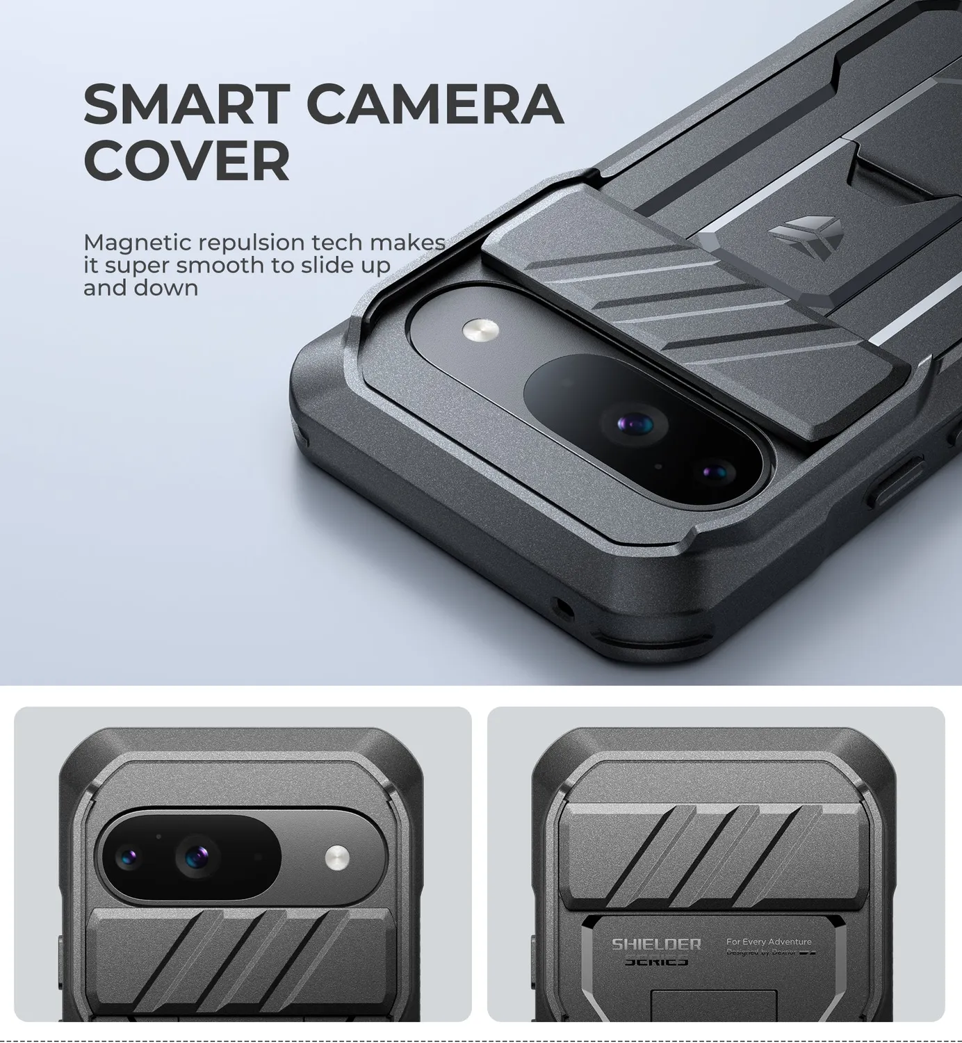 Dexnor Google Pixel 9 Cover nera antishock