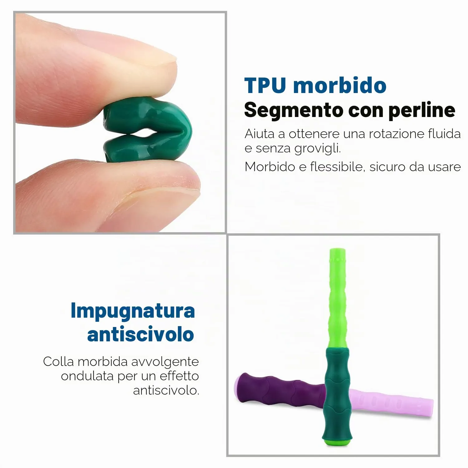 MoKo Corda per Saltare TPU 2 Pezzi Regolabile
