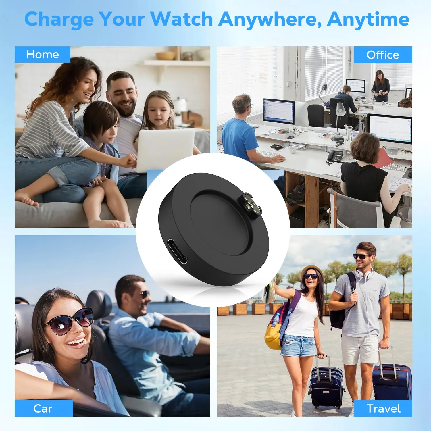 MoKo Caricatore USB-C orologi Garmin ABS portatile