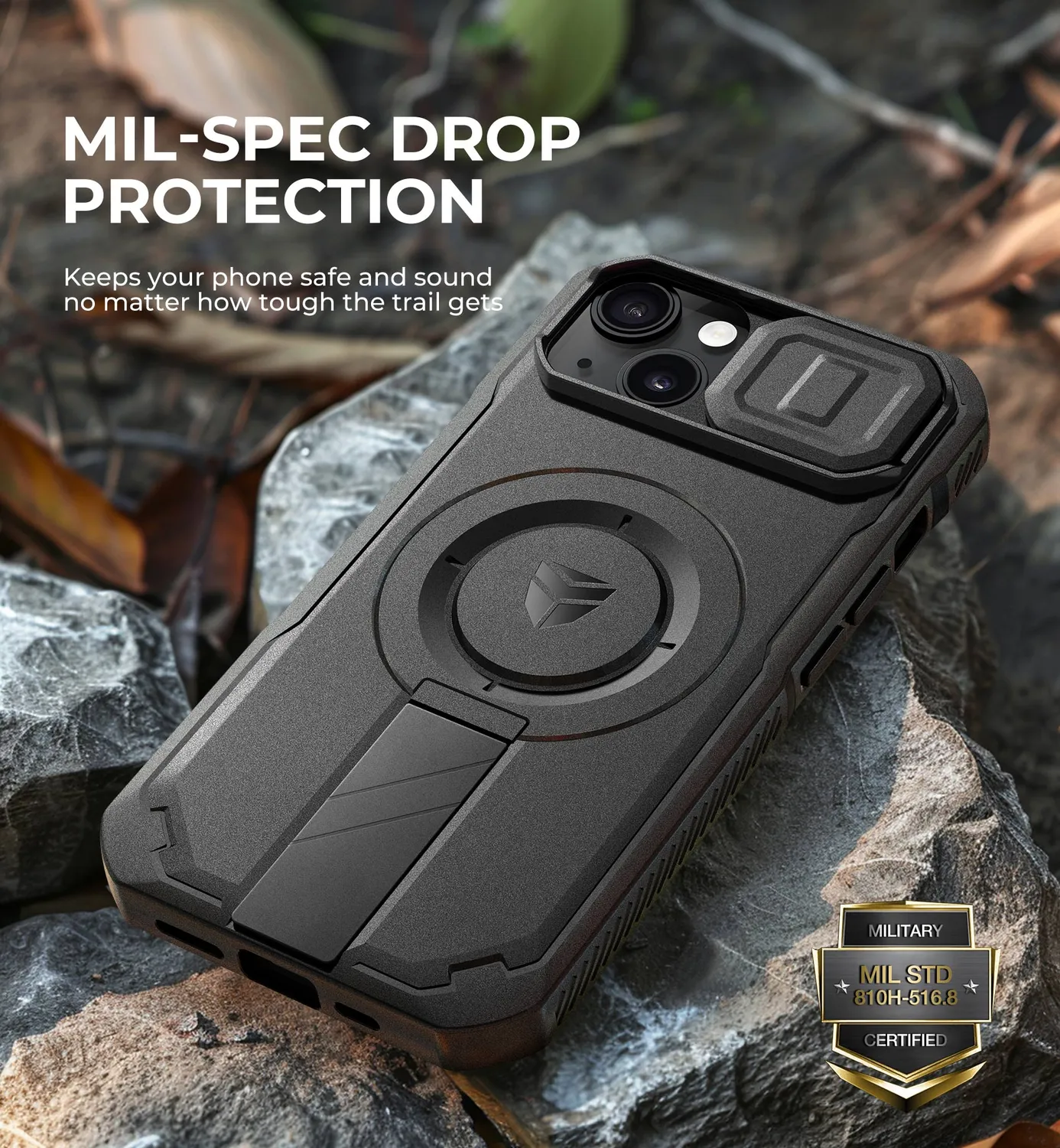 Dexnor cover iPhone 13 magnetica nera antiurto stand