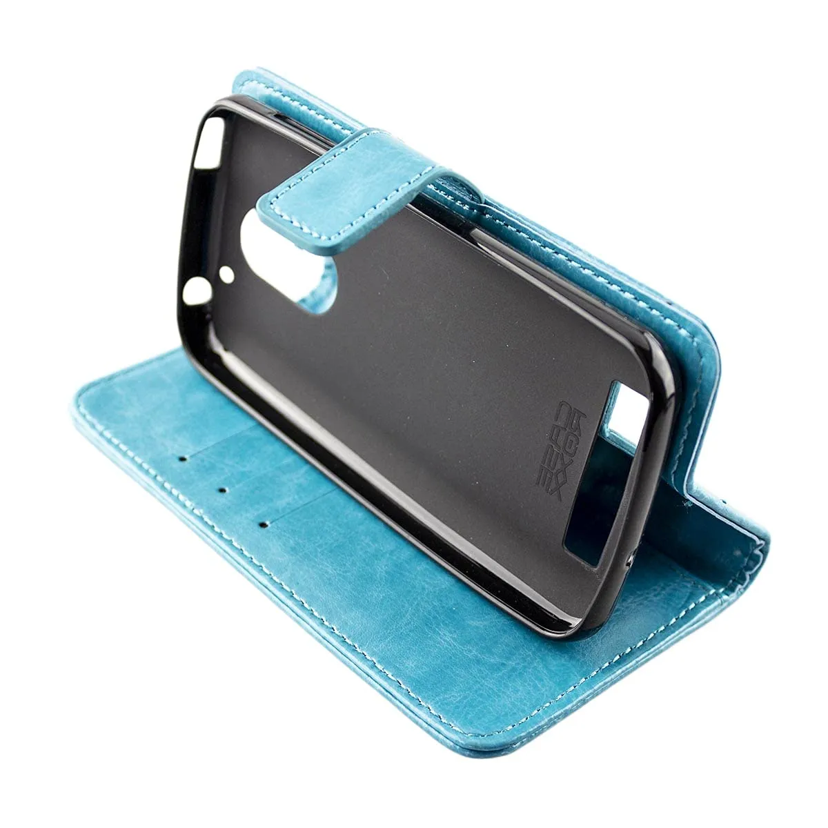 caseroxx Bookstyle custodia PEAQ PSP 400 azzurra portafoglio