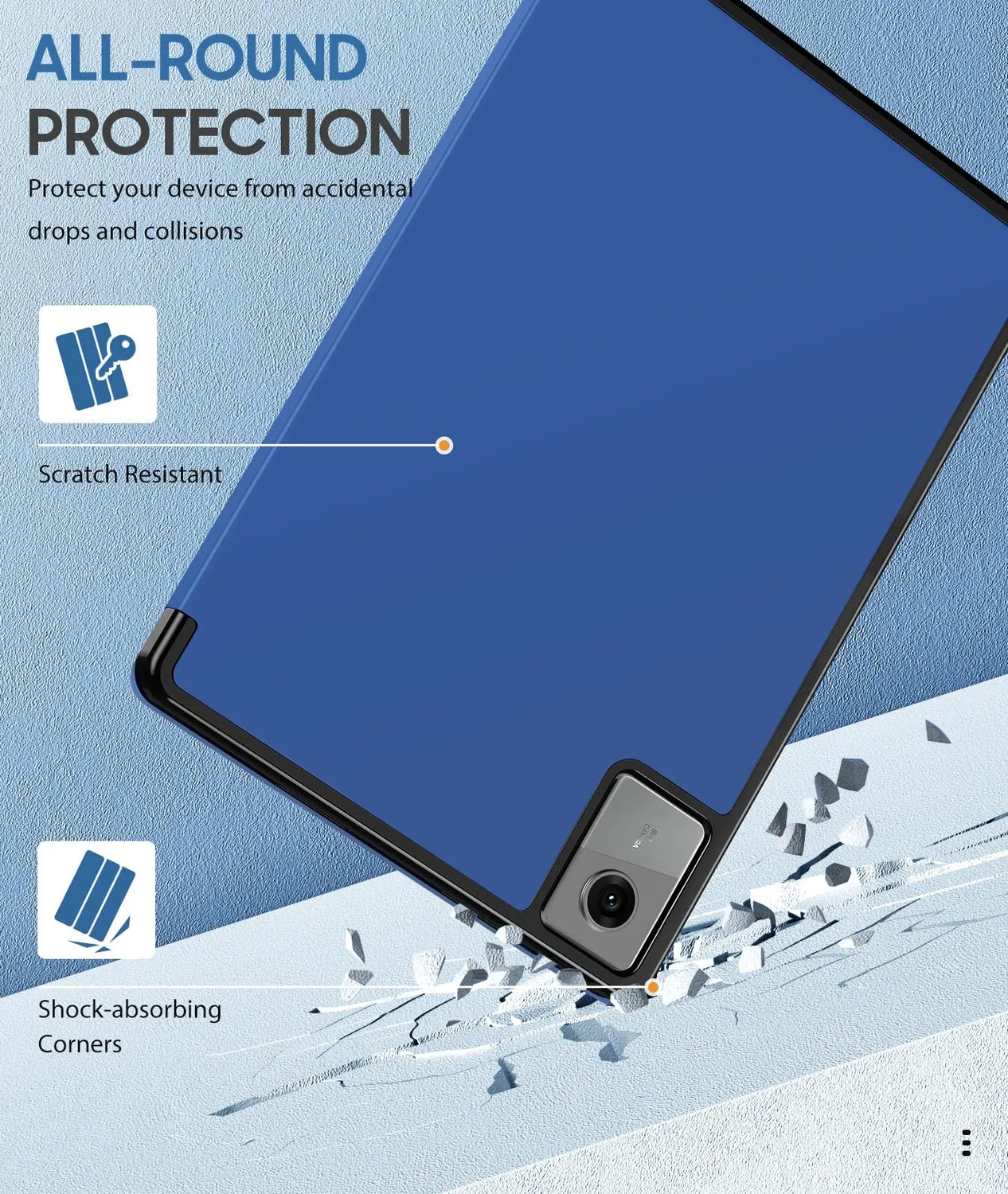 MoKo Idea Tab 11 2025 Custodia Tablet Blu Marino Porta Penna