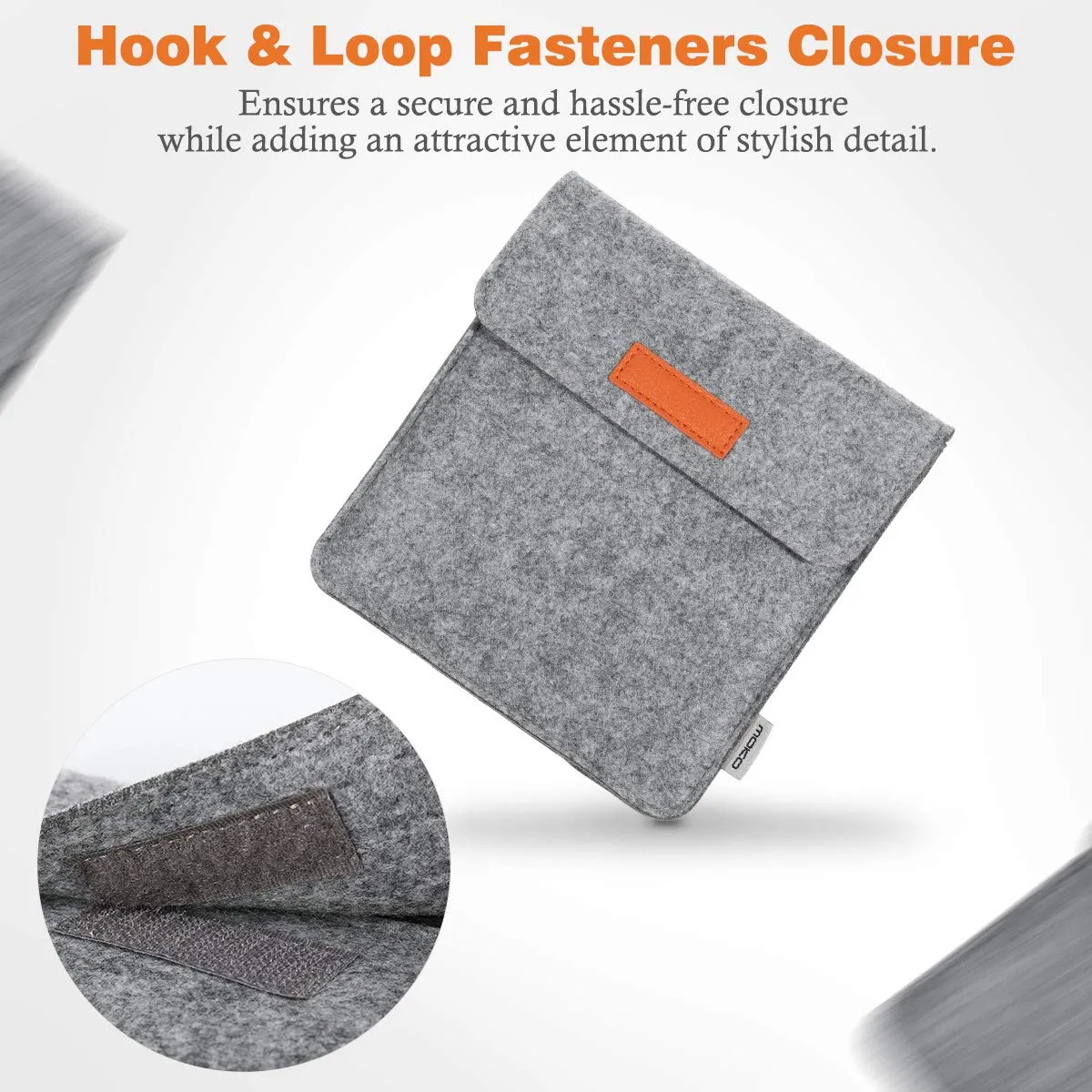 MoKo Custodia Feltro Kindle Oasis 2017/2019 Grigio Chiaro Leggera