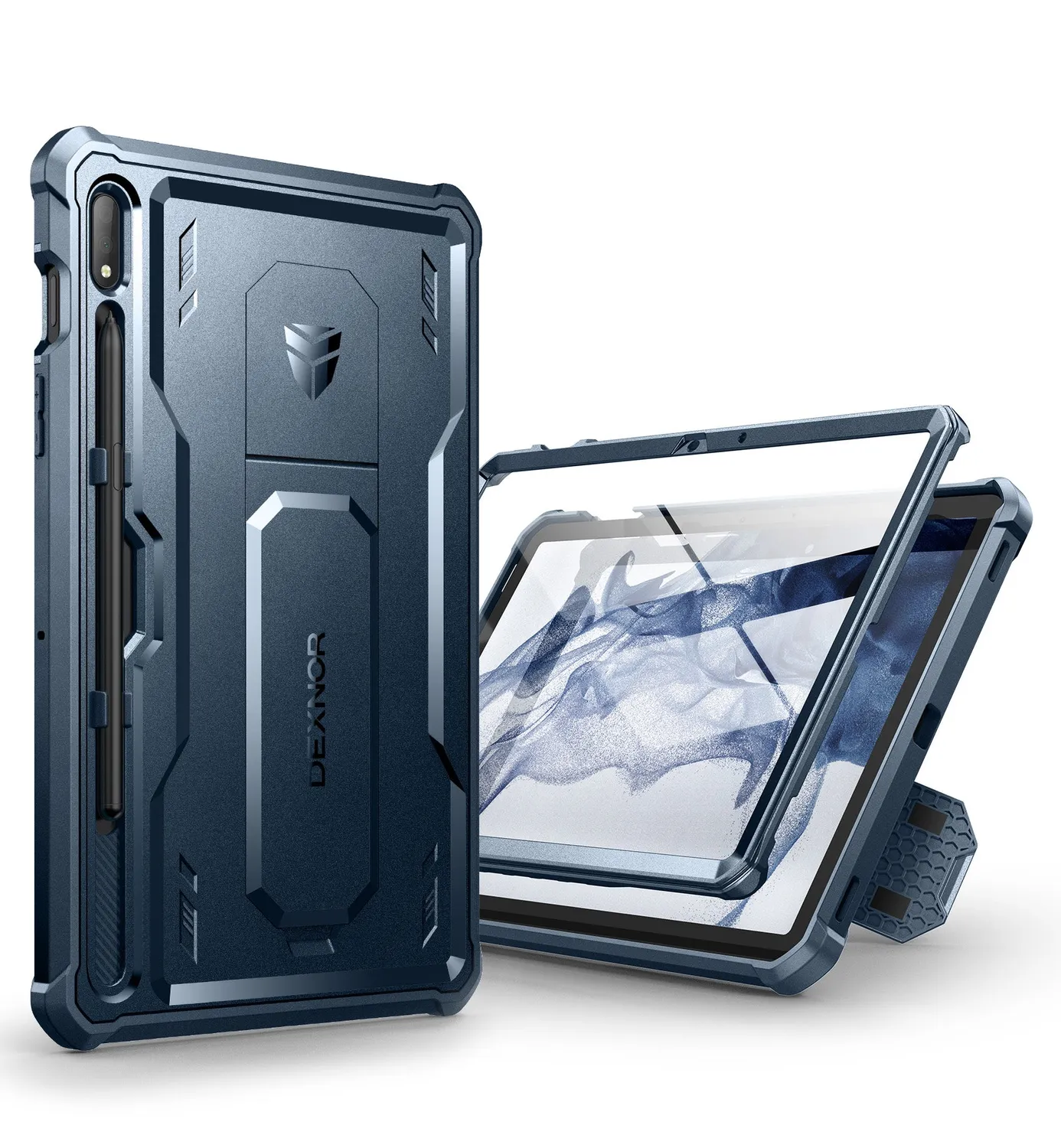 Dexnor Galaxy Tab S7 S8 11" cover nera rugged pennino