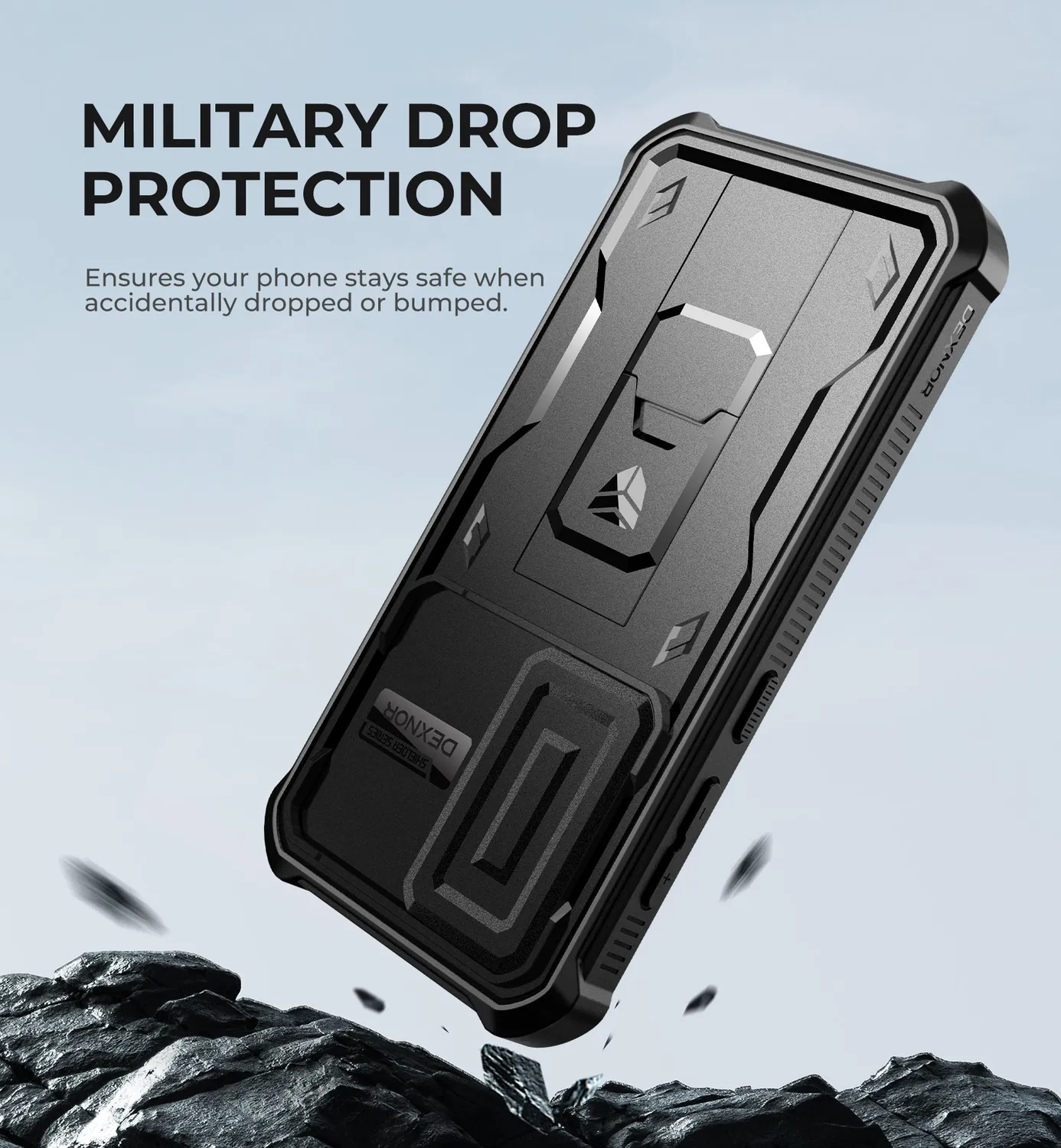 Dexnor Galaxy S24 cover nera antiurto camera slide