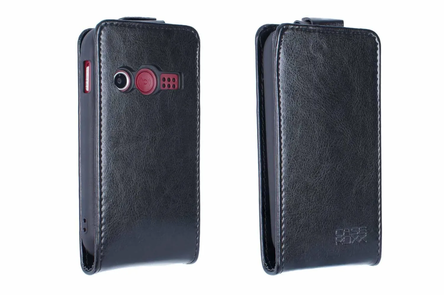 caseroxx Doro 1380 1381 flip cover nera magnetica