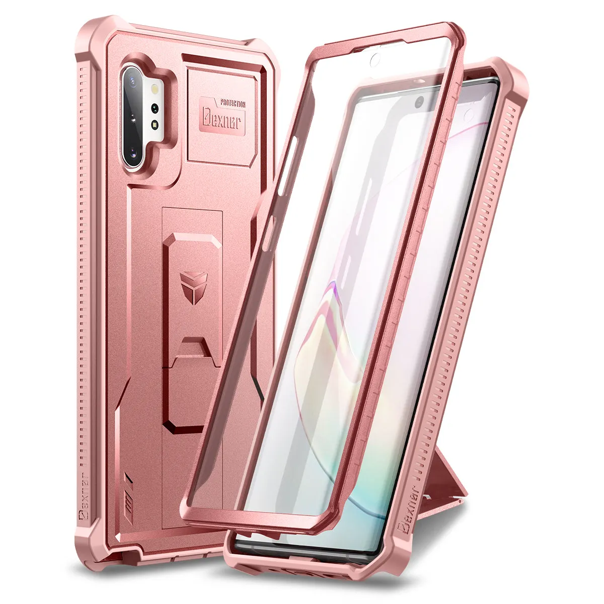 Dexnor Galaxy Note 10+ cover antishock nera + vetro