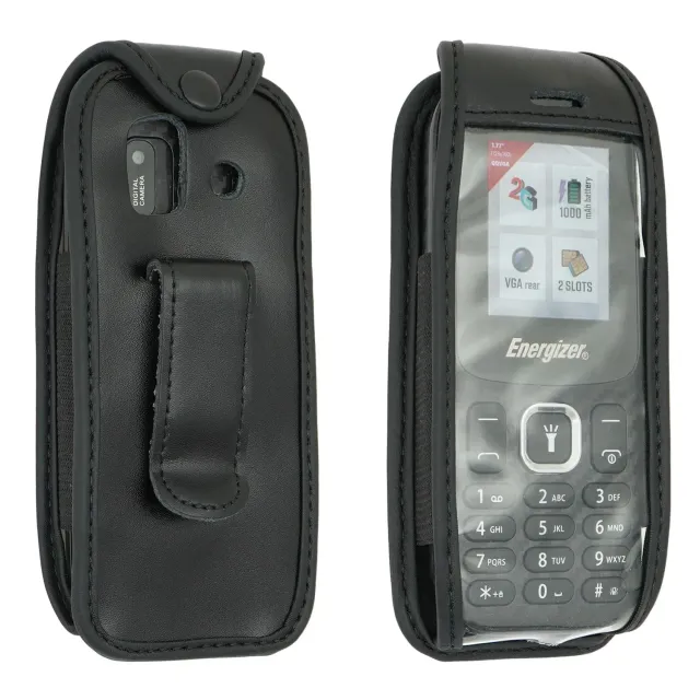 caseroxx Energizer E13 borsa in vera pelle nero