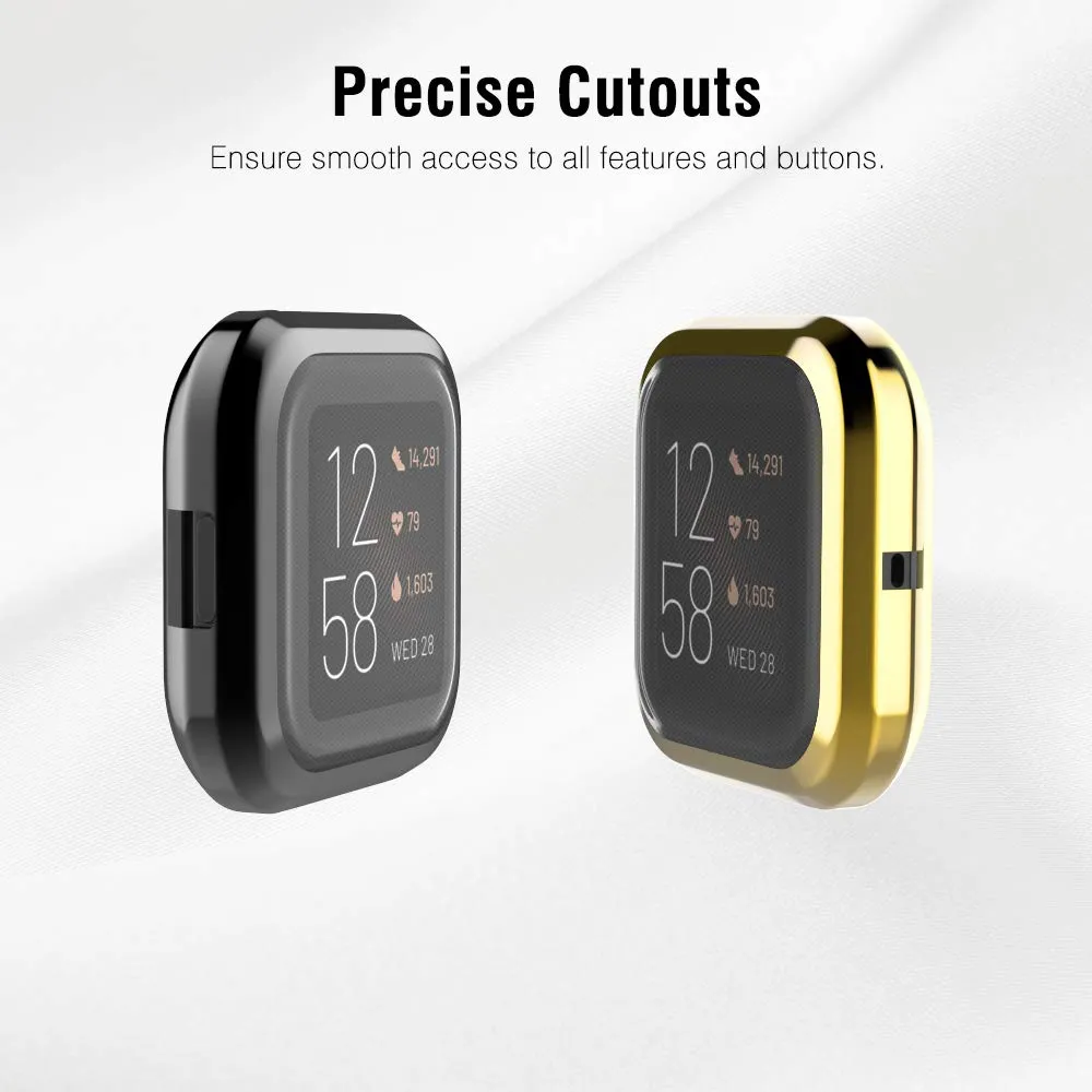 MoKo Versa 2 cover orologio 3 pezzi argento antiurto