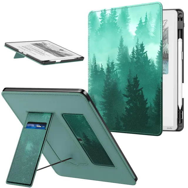 MoKo Kindle Scribe 11" 2025 custodia con supporto verde foresta pelle
