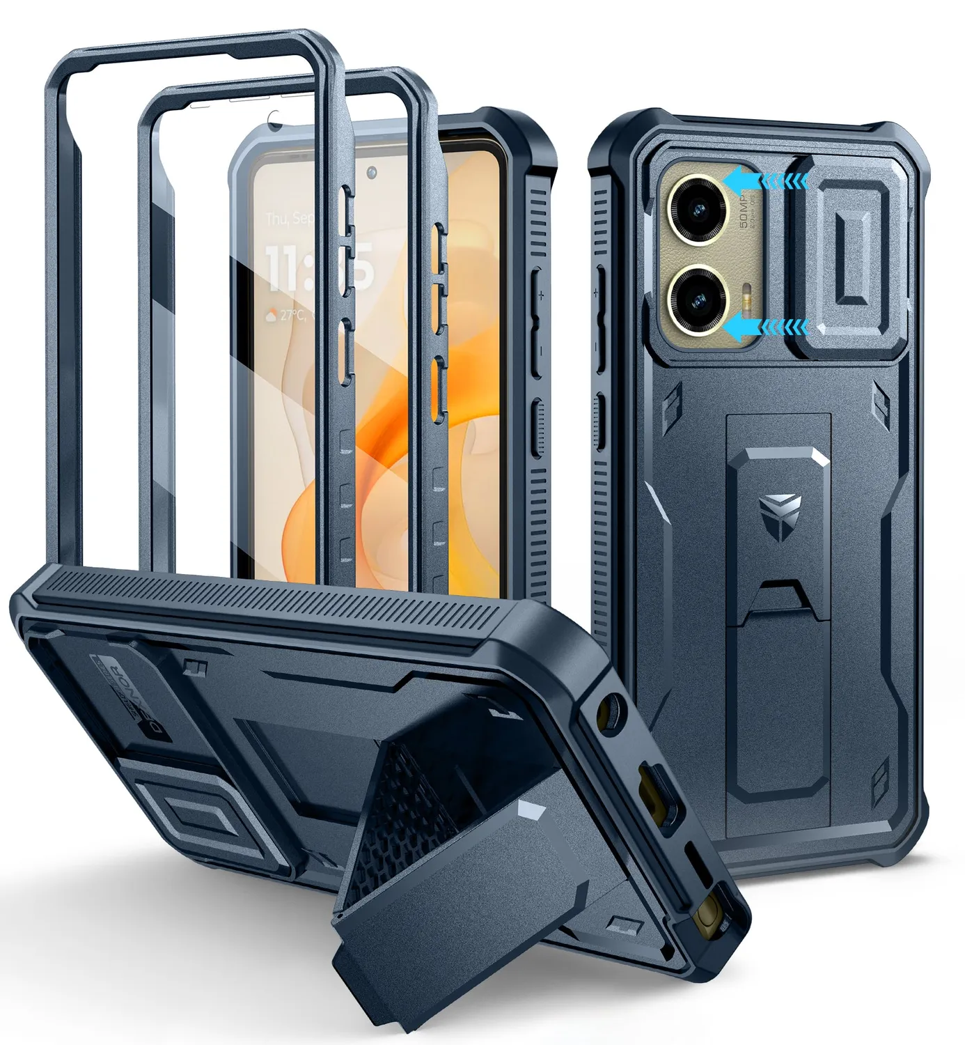 Dexnor Moto G Stylus 5G 2024 cover nera copricamera
