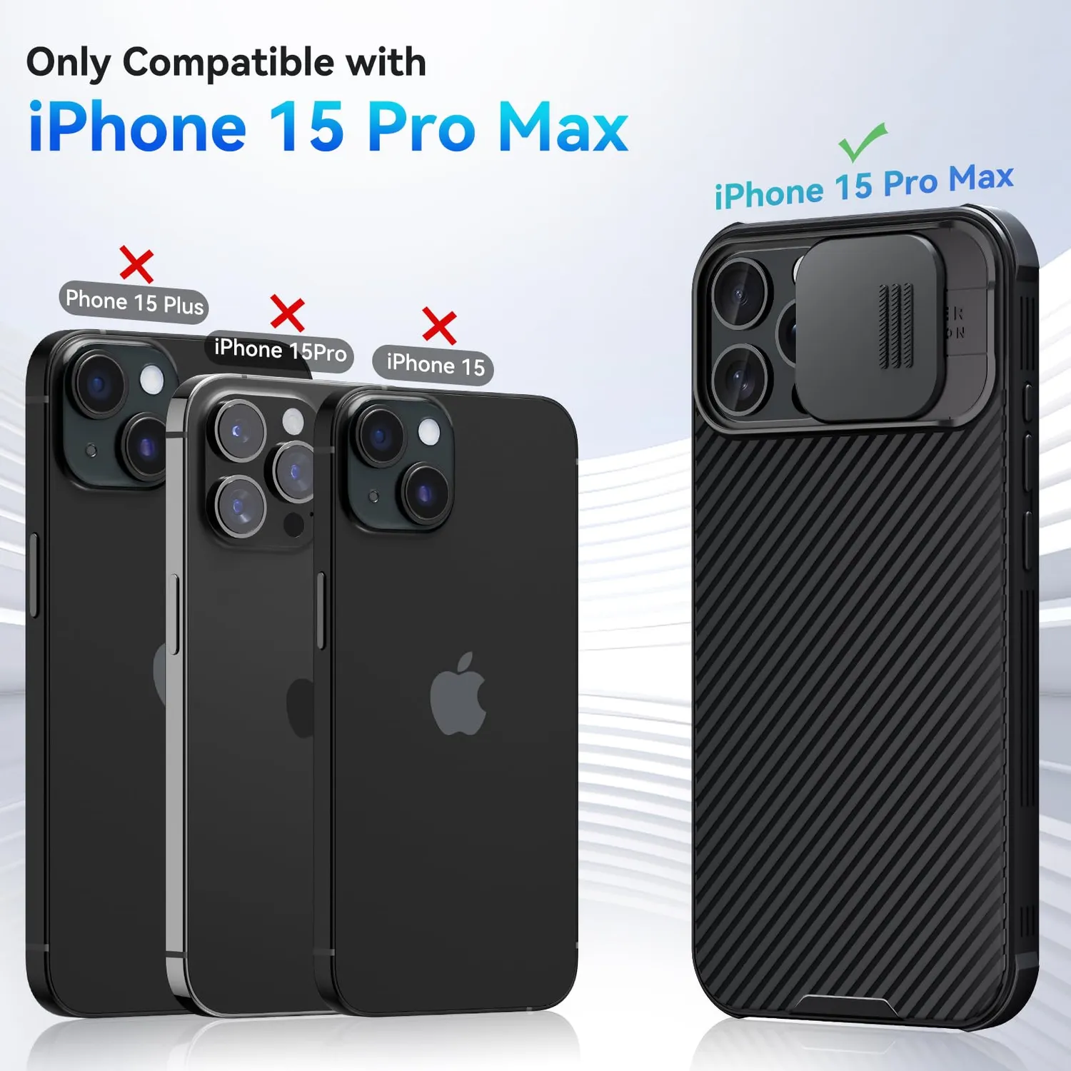CloudValley iPhone 15 Pro Max cover nera MagSafe