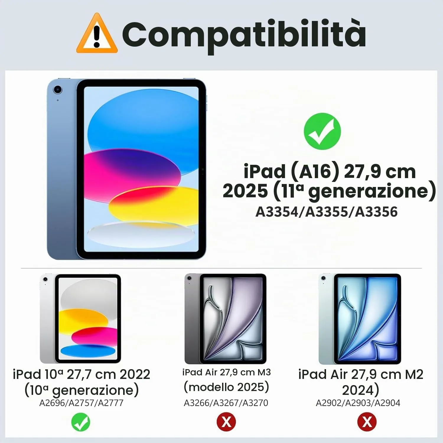 MoKo Cover iPad A16 11 2025 Trasparente TPU Antiurto