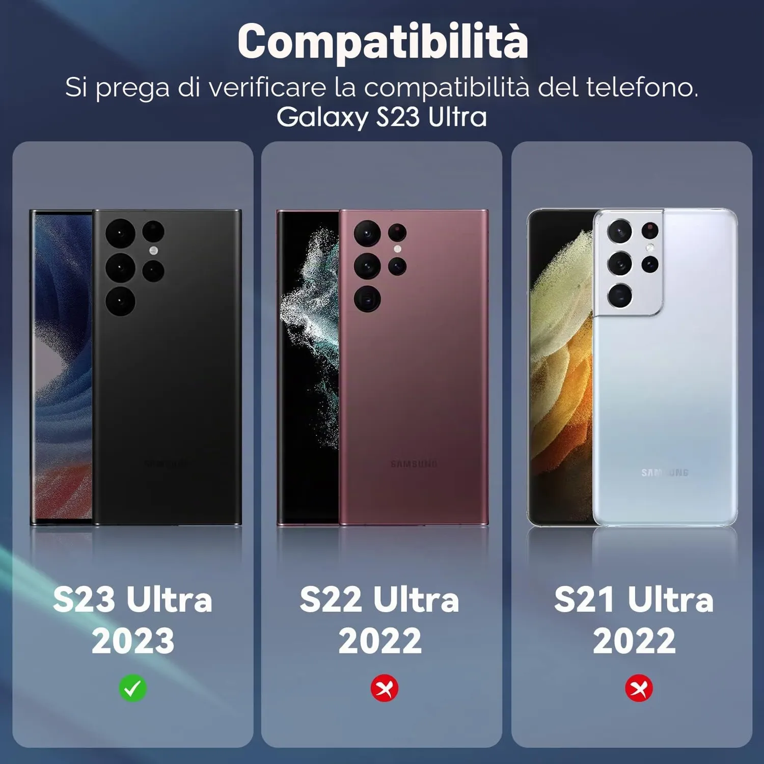 CloudValley Vetro Fotocamera S23 Ultra Argento Diamante 9H