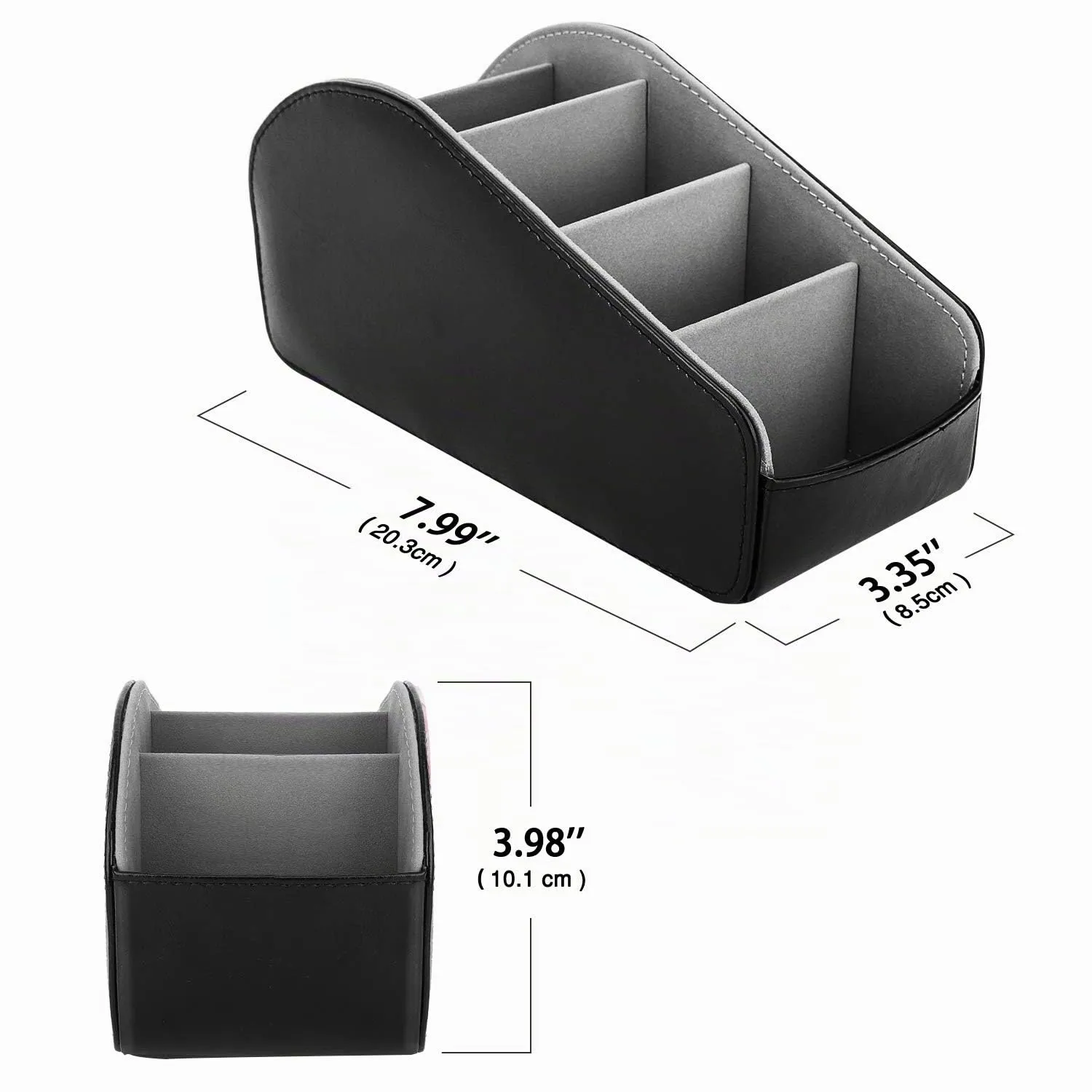 MoKo Porta Telecomandi Pelle Nero 5 Scomparti Antiscivolo