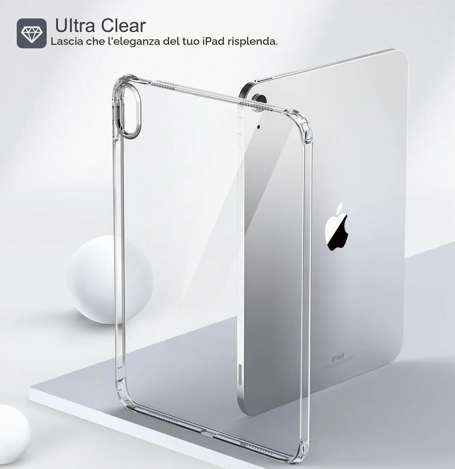 MoKo Cover iPad A16 11 2025 Trasparente TPU Antiurto