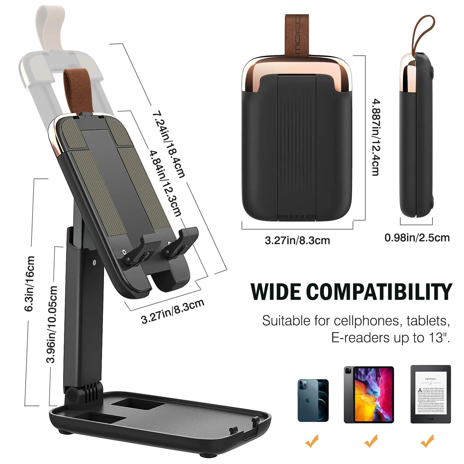 MoKo supporto tablet universale 13 pollici nero regolabile