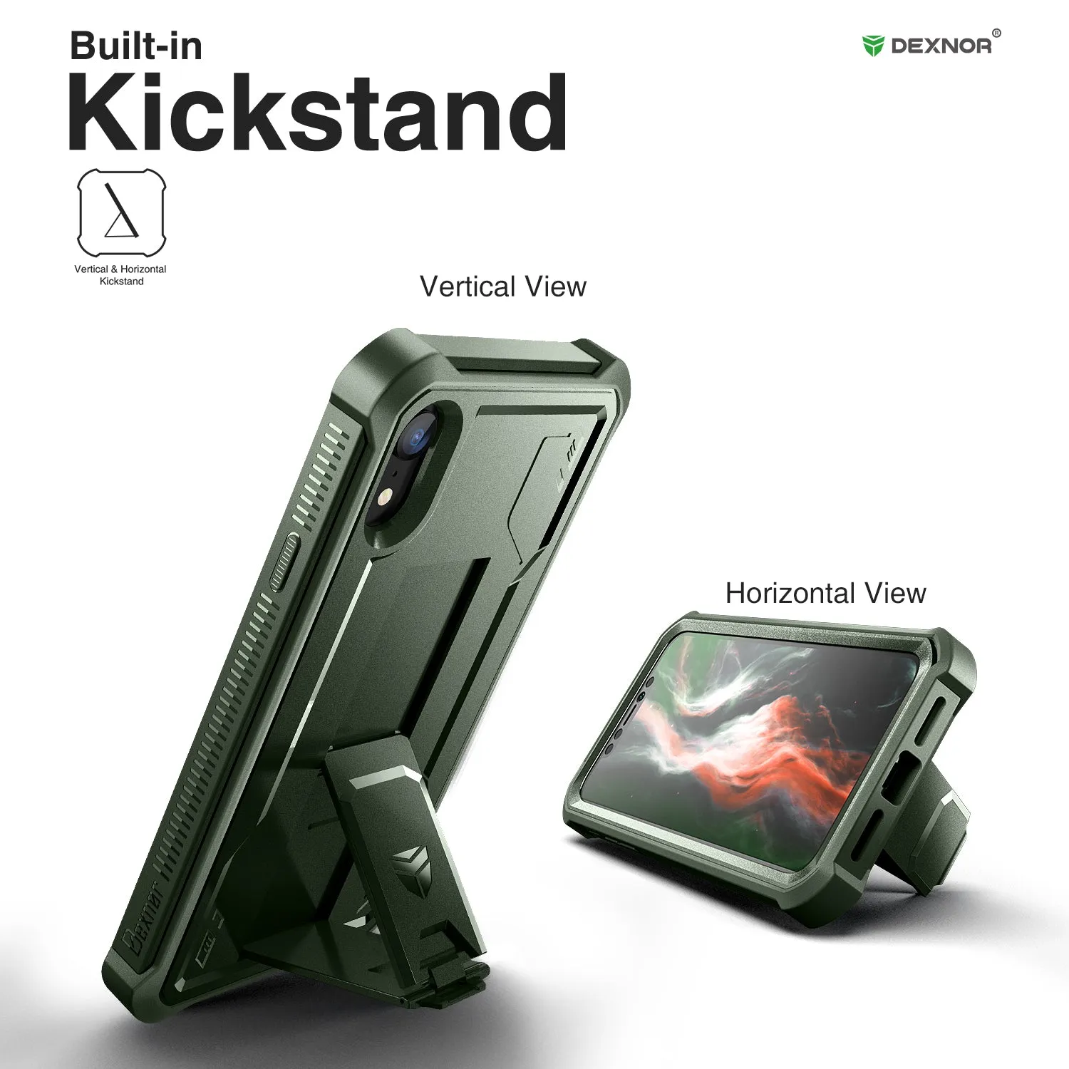 Dexnor iPhone XR cover antishock nera con pellicola